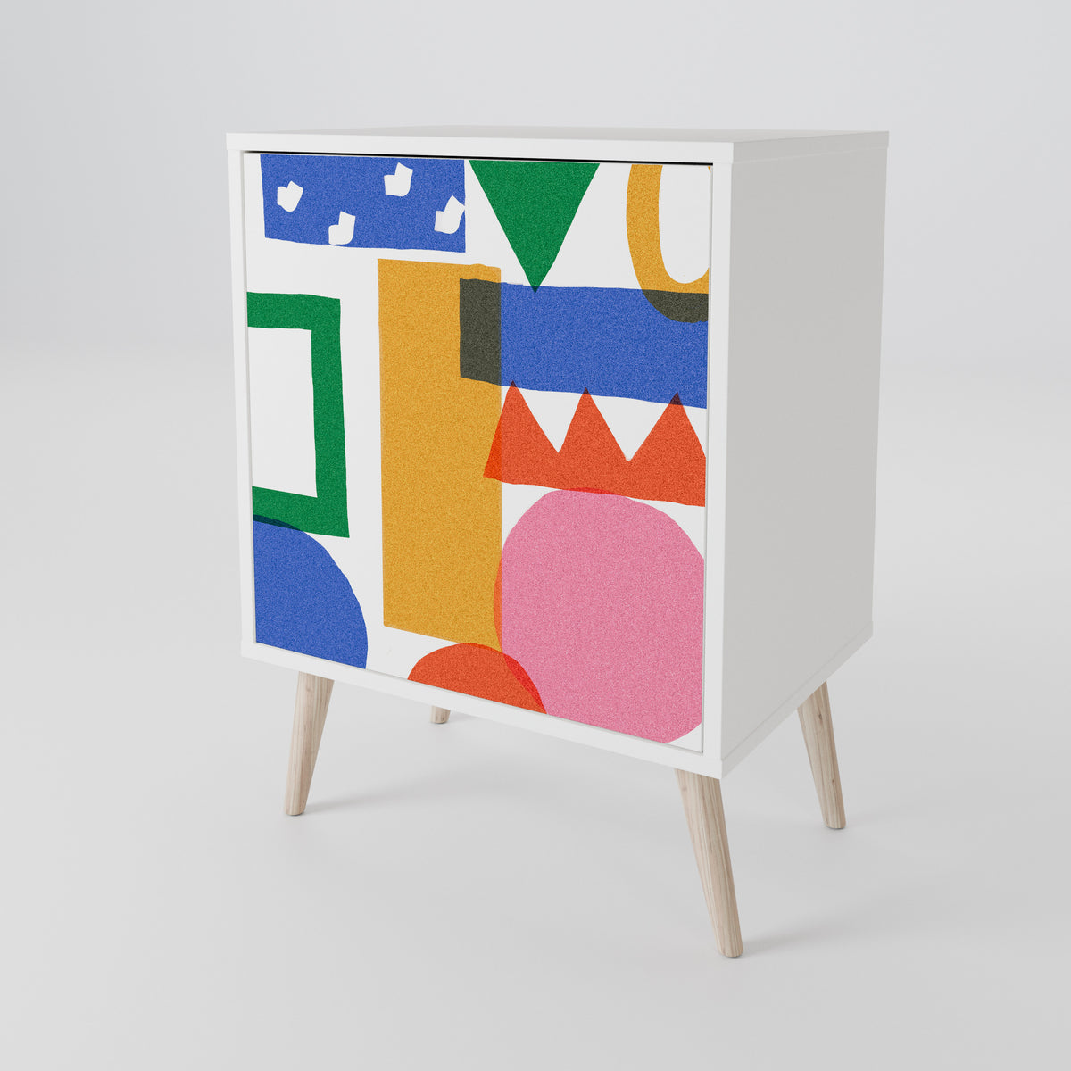 GEOMETRIC GLIMMER Skänk med en dörr