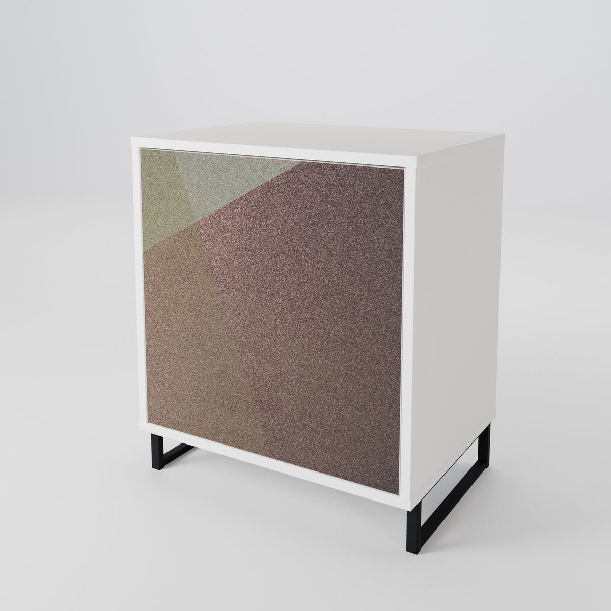 BEIGE GEOMETRY Skänk med en dörr