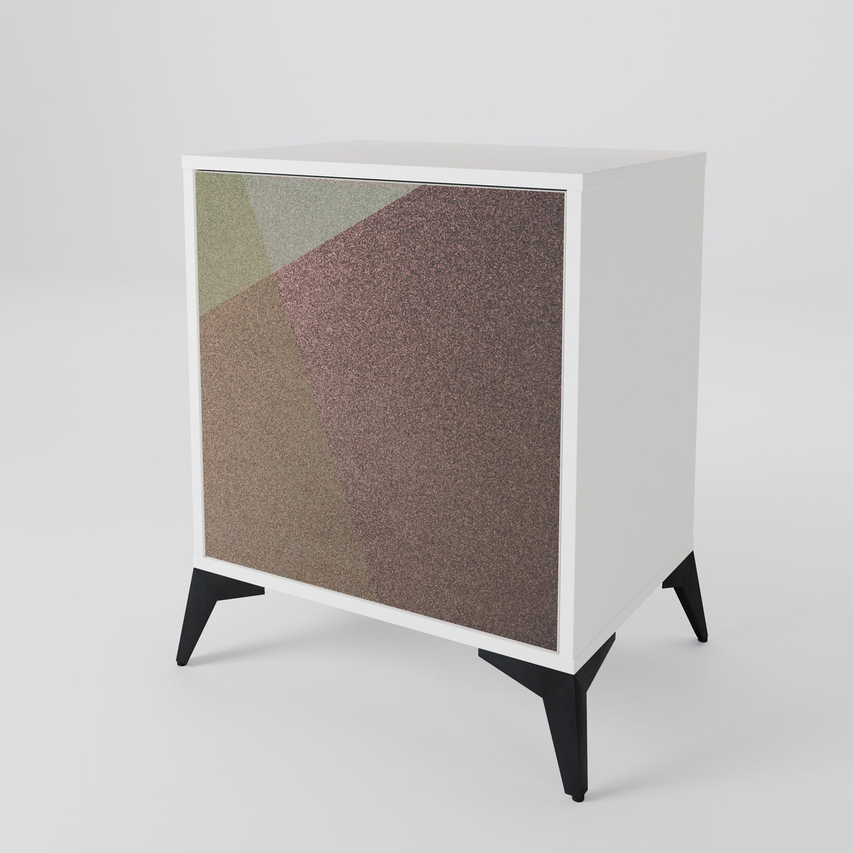 BEIGE GEOMETRY Skänk med en dörr