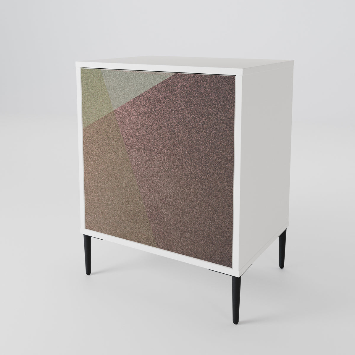 BEIGE GEOMETRY Skänk med en dörr