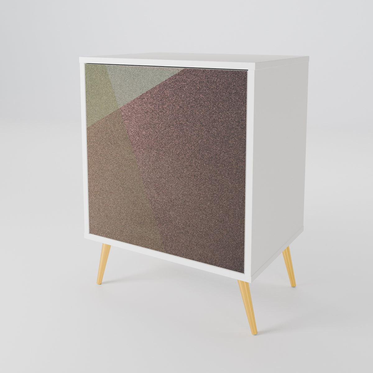 BEIGE GEOMETRY Skänk med en dörr