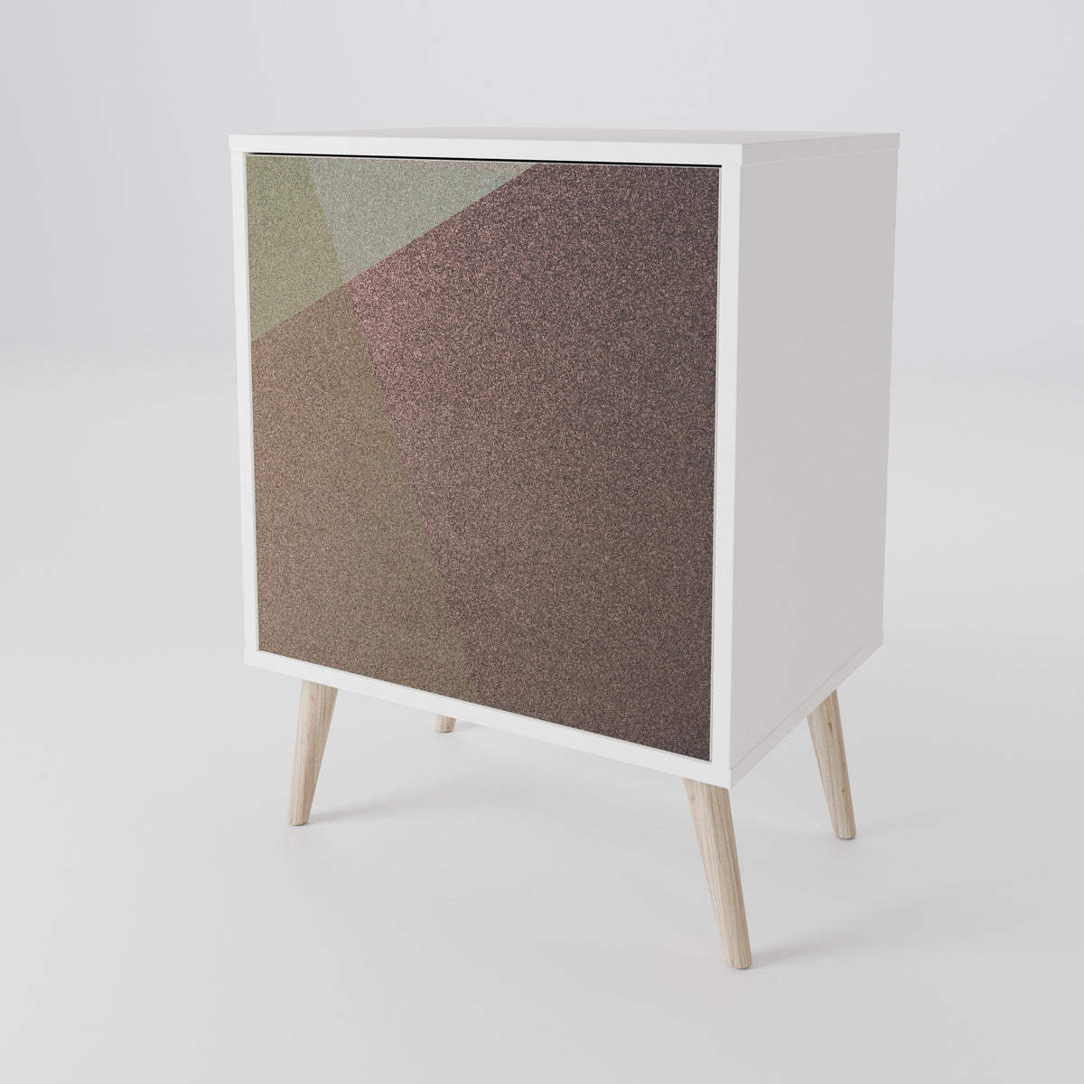 BEIGE GEOMETRY Skänk med en dörr