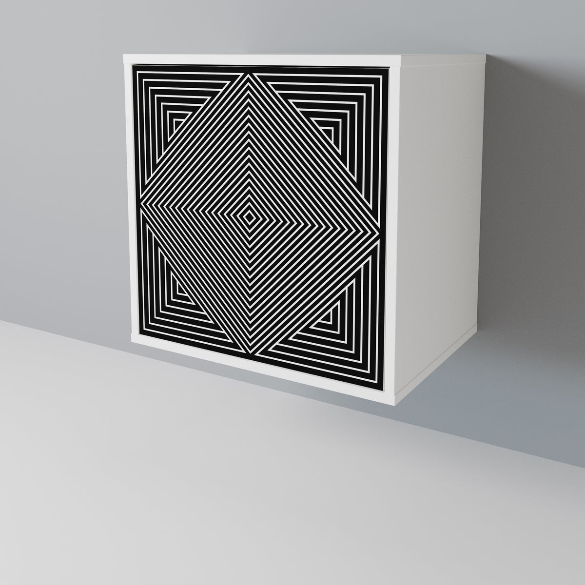 POLYGON ILLUSION Skänk med en dörr