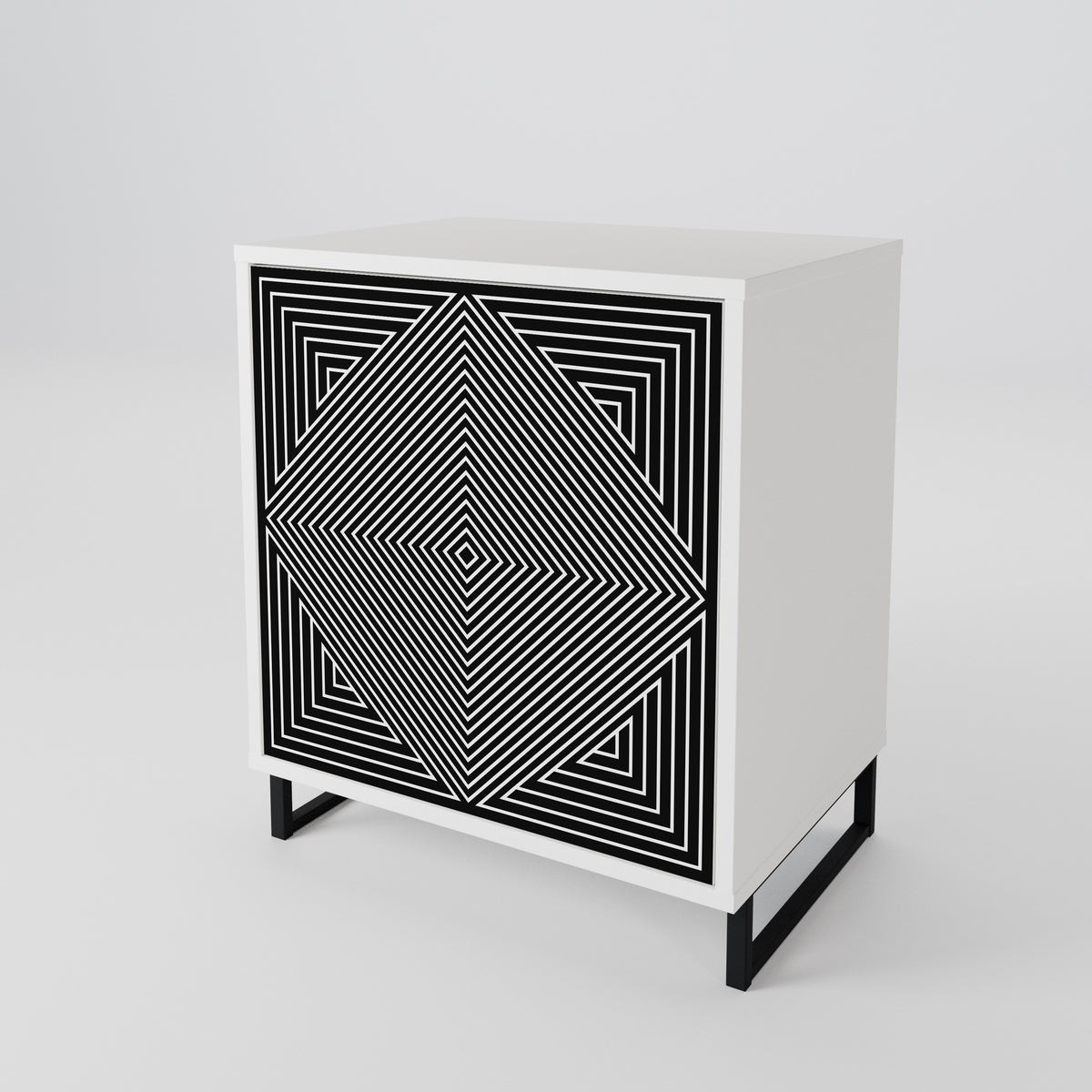 POLYGON ILLUSION Skänk med en dörr