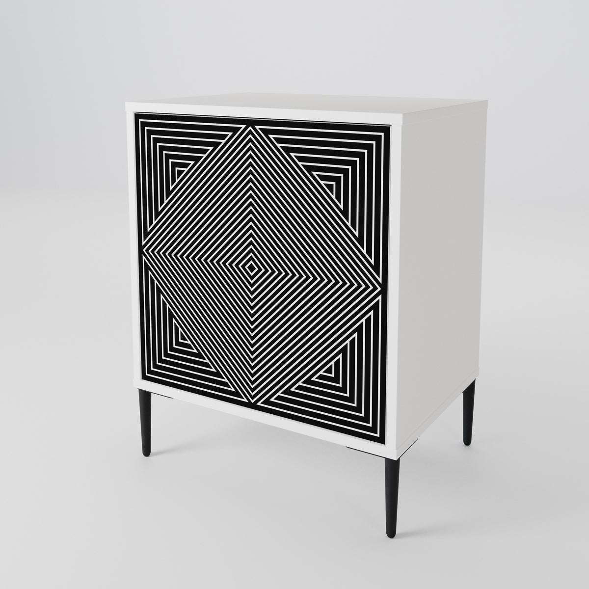 POLYGON ILLUSION Skänk med en dörr