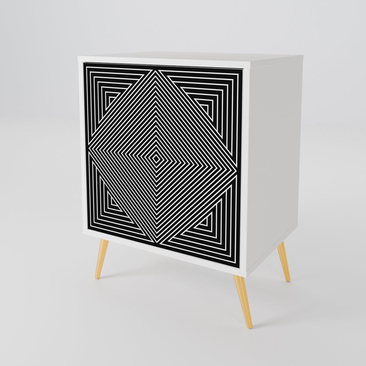 POLYGON ILLUSION Skänk med en dörr