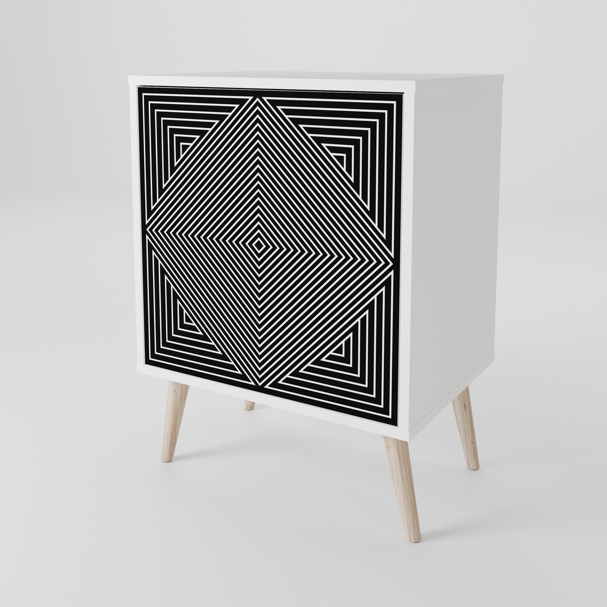 POLYGON ILLUSION Skänk med en dörr
