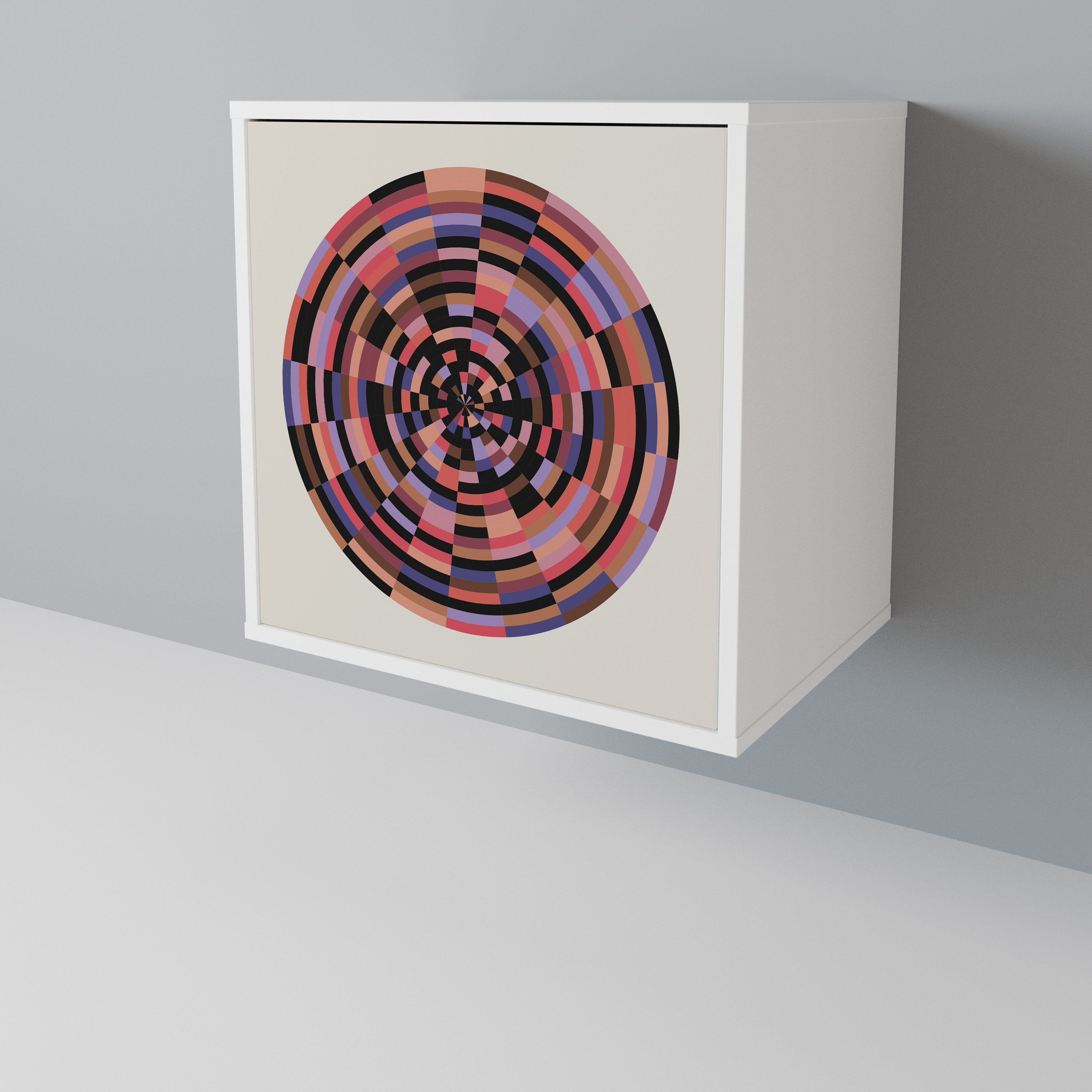 BROWN CIRCLES 1-Door Sideboard