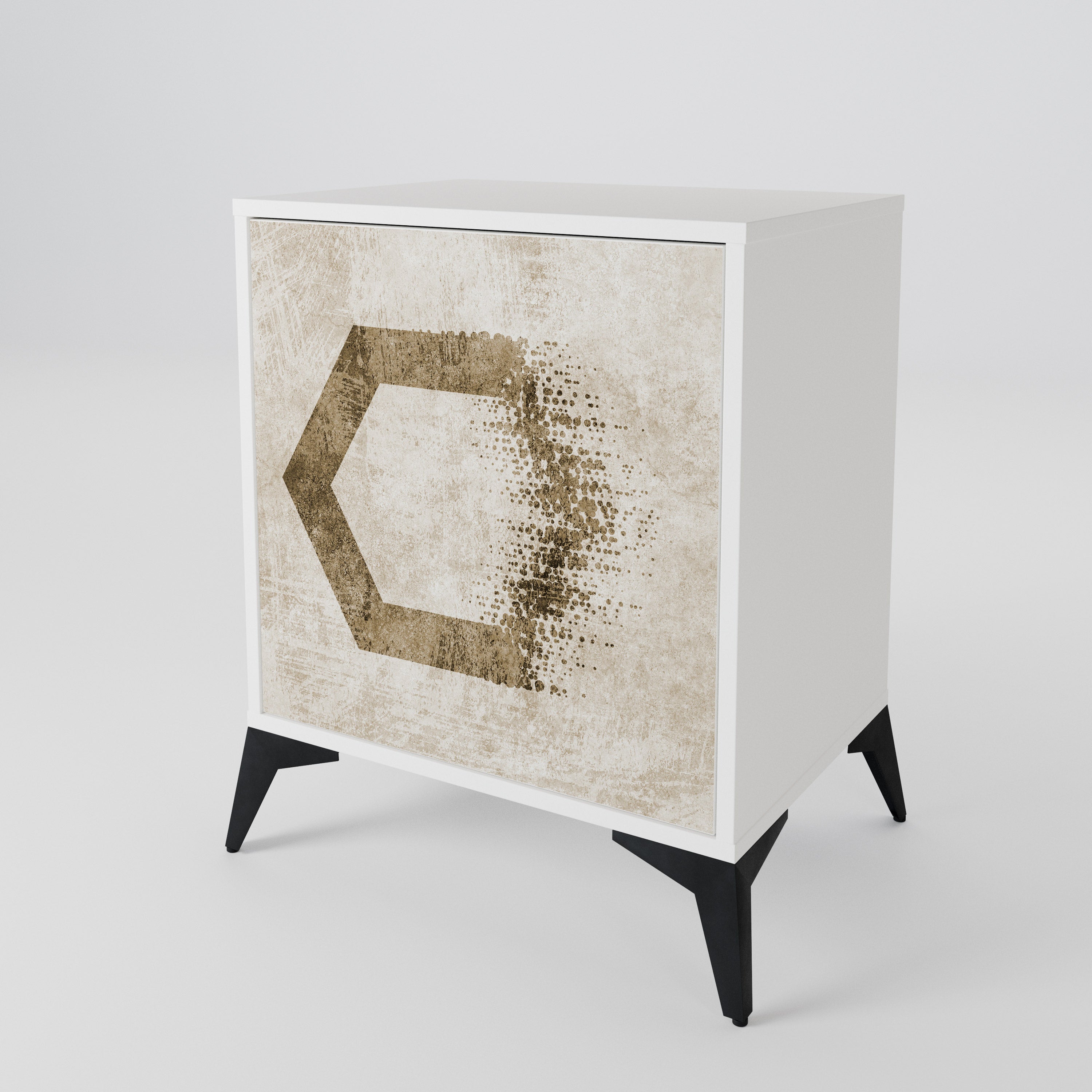 HEXAGONAL SHAPES 1-Door Sideboard