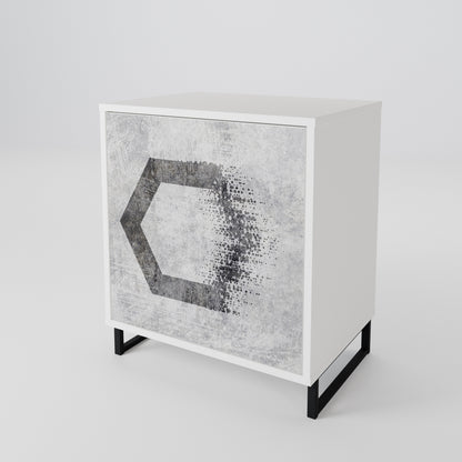 HEXAGONAL FIGURES Skänk med en dörr