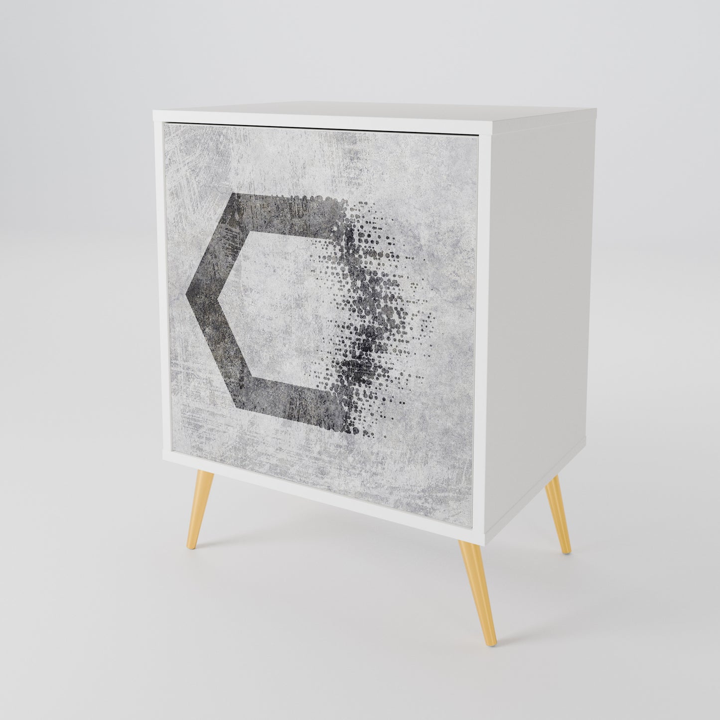 HEXAGONAL FIGURES Skänk med en dörr