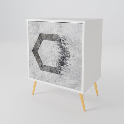 HEXAGONAL FIGURES Skänk med en dörr