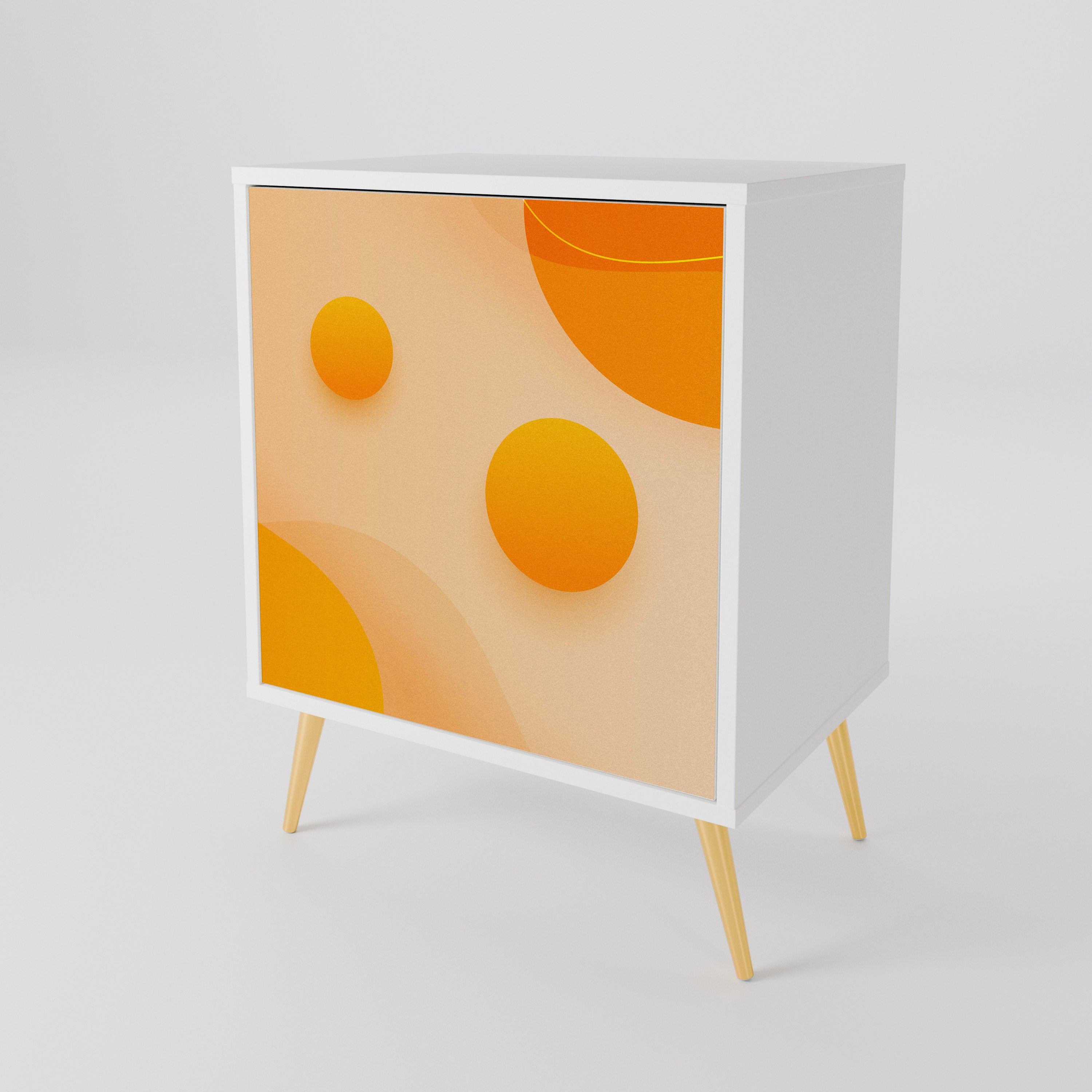 ORANGE ARRANGEMENT Skänk med en dörr