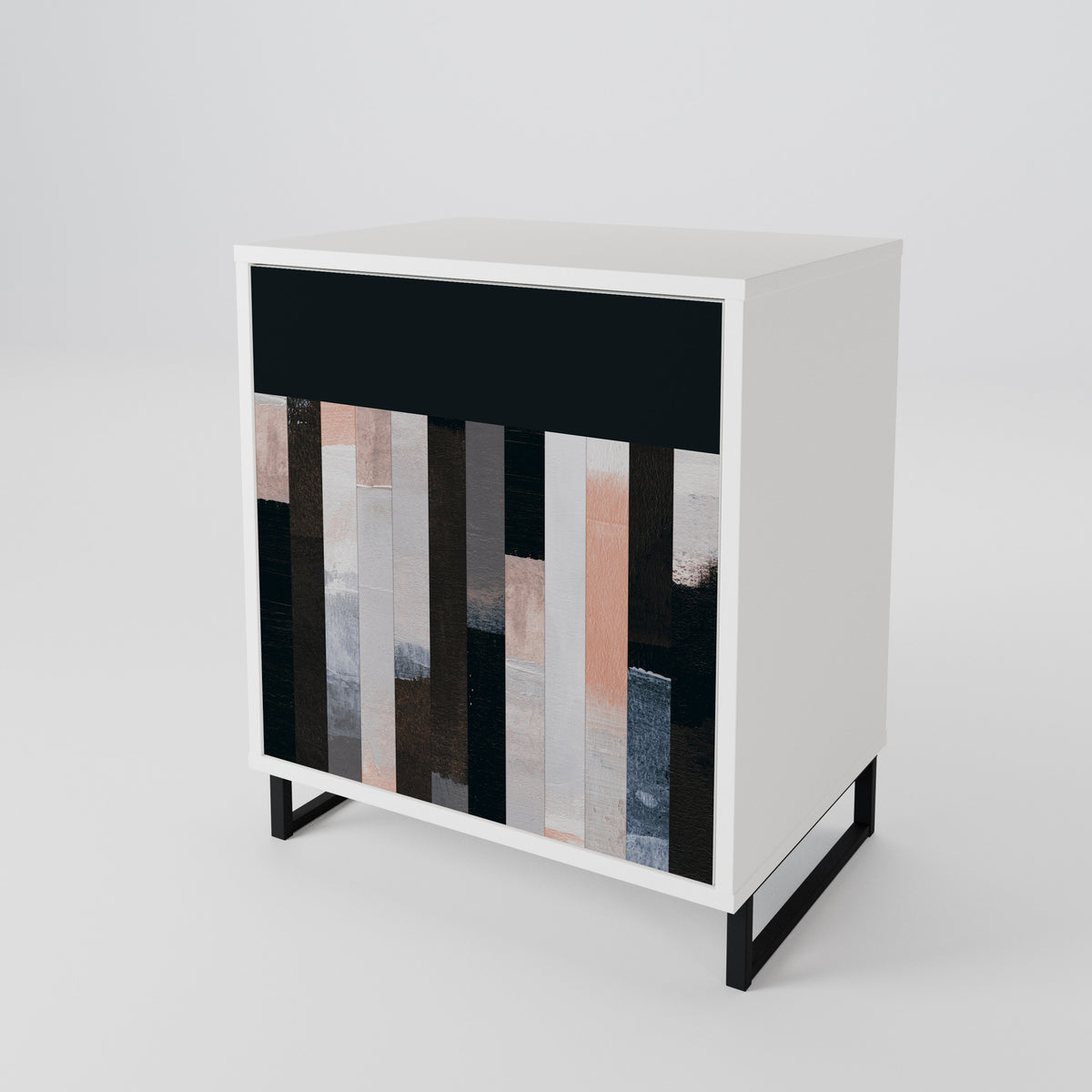 COLLAGE OF RECTANGLES Skänk med en dörr