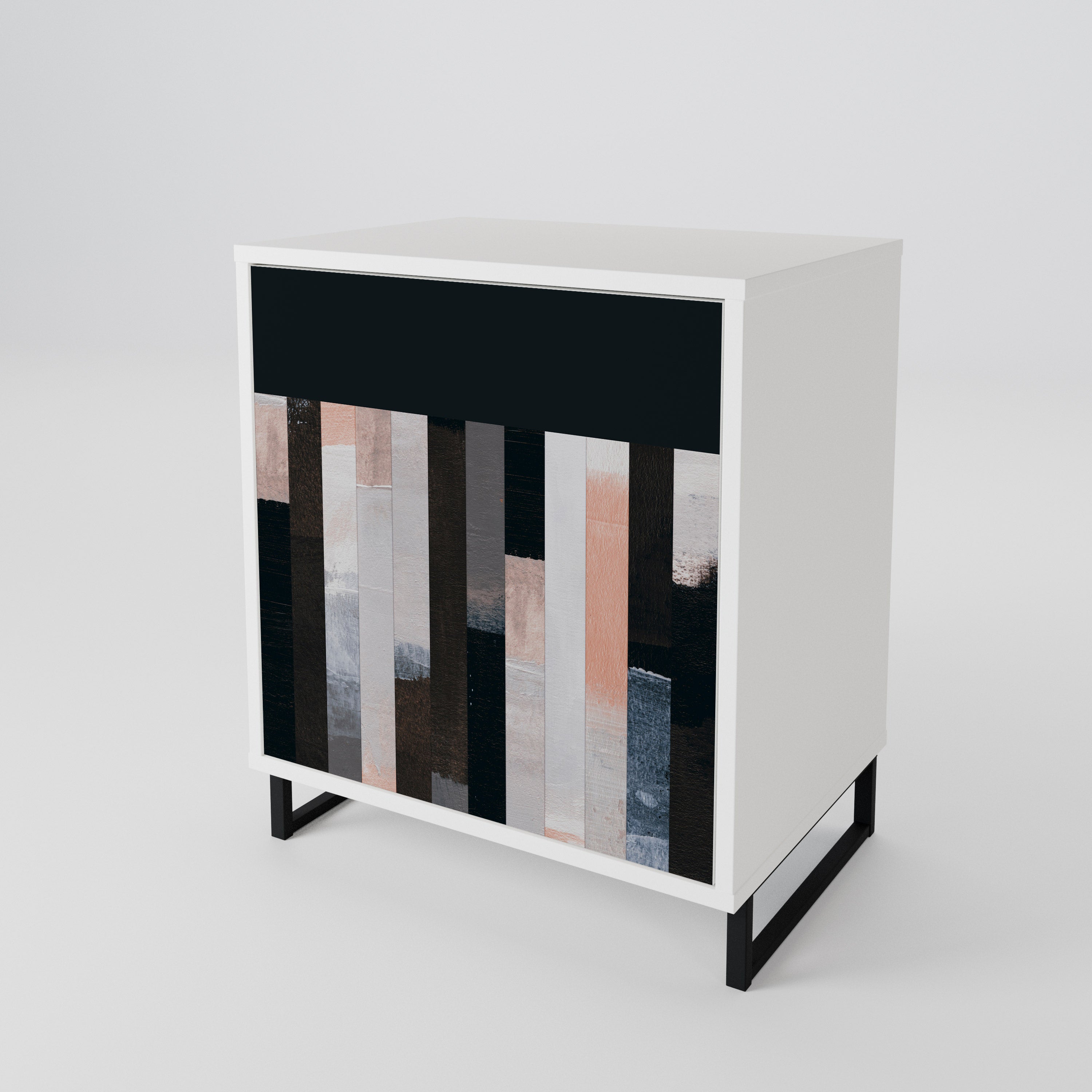 COLLAGE OF RECTANGLES Skänk med en dörr