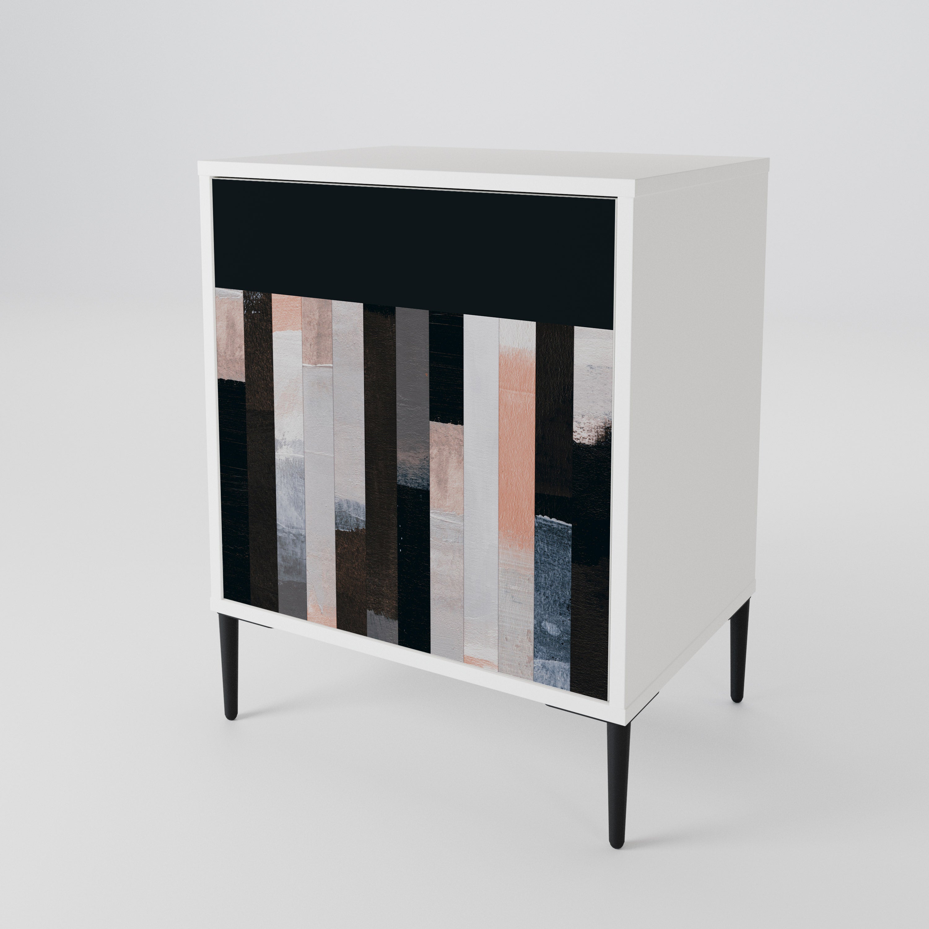 COLLAGE OF RECTANGLES Skänk med en dörr