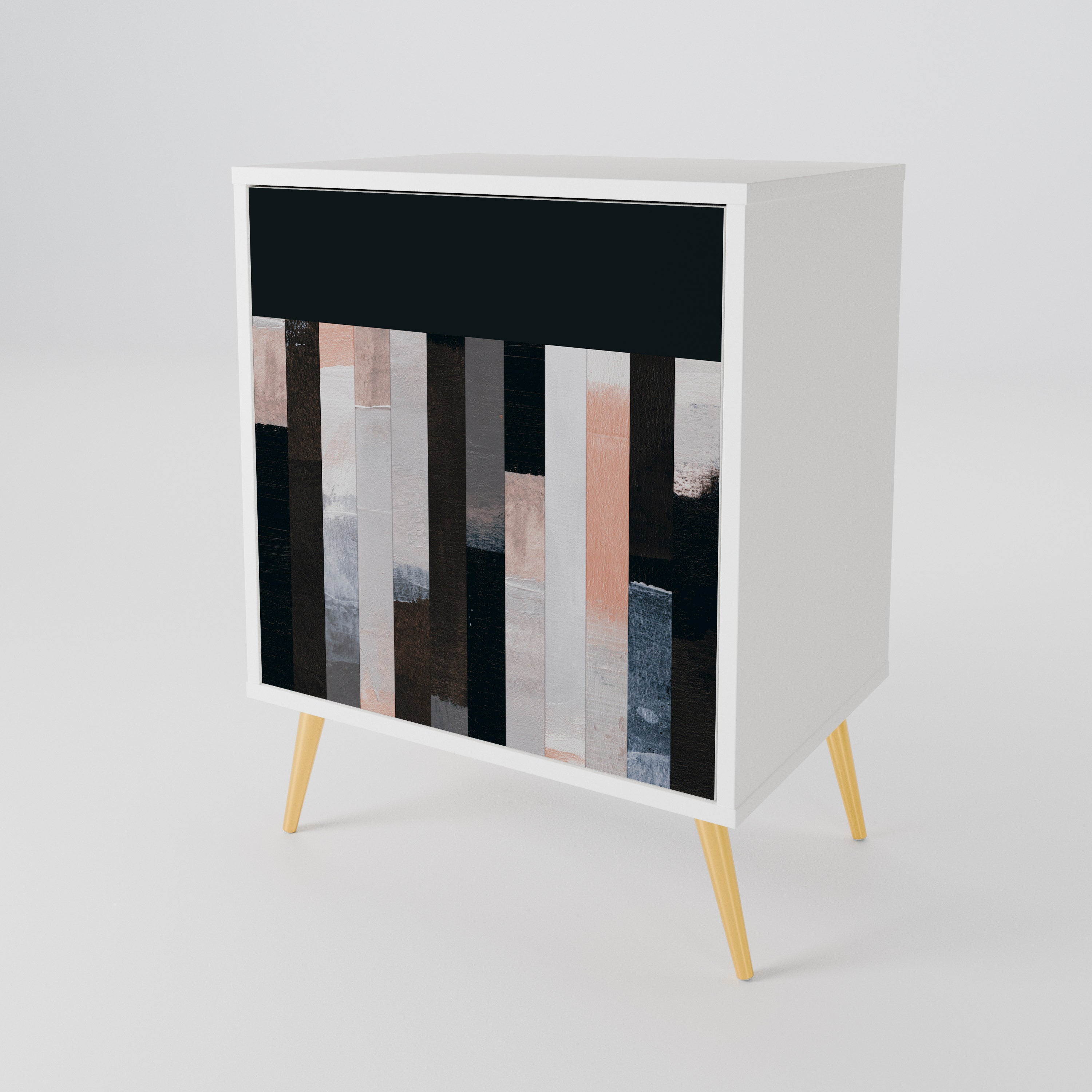 COLLAGE OF RECTANGLES Skänk med en dörr
