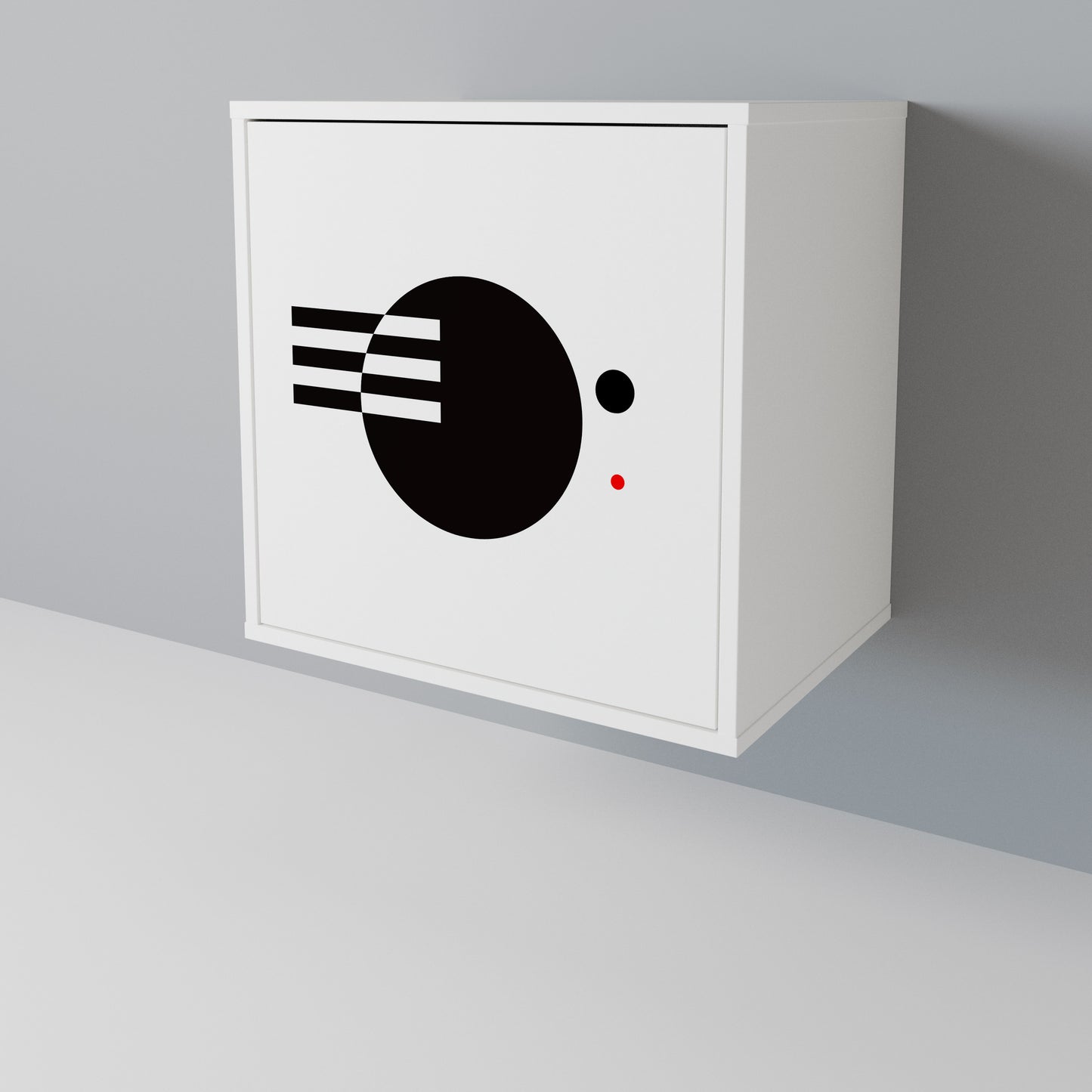 BLACK AND WHITE COMBINATION 1-Door Sideboard