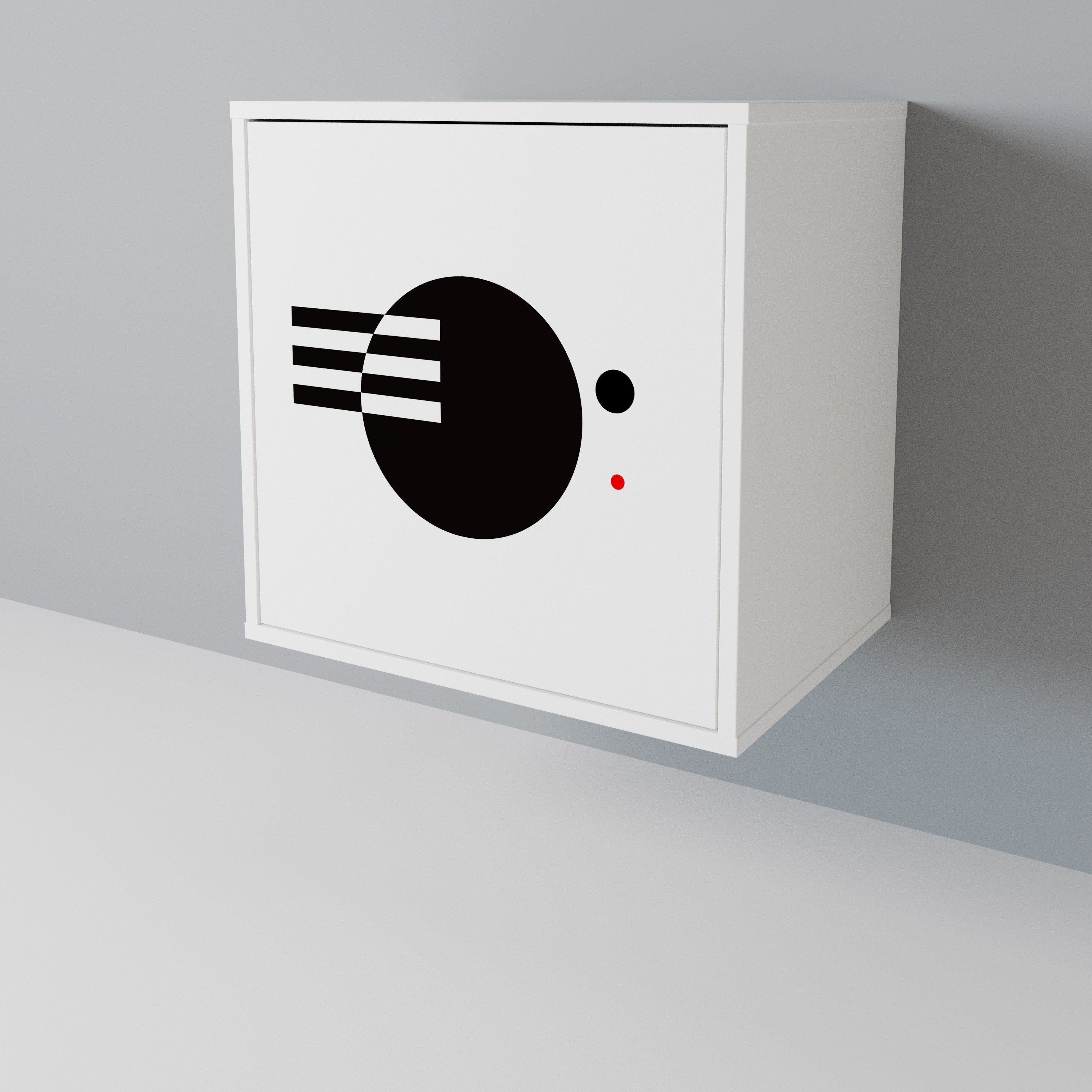 BLACK AND WHITE COMBINATION 1-Door Sideboard