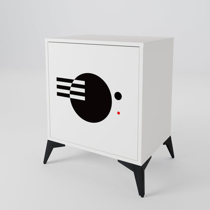 BLACK AND WHITE COMBINATION 1-Door Sideboard