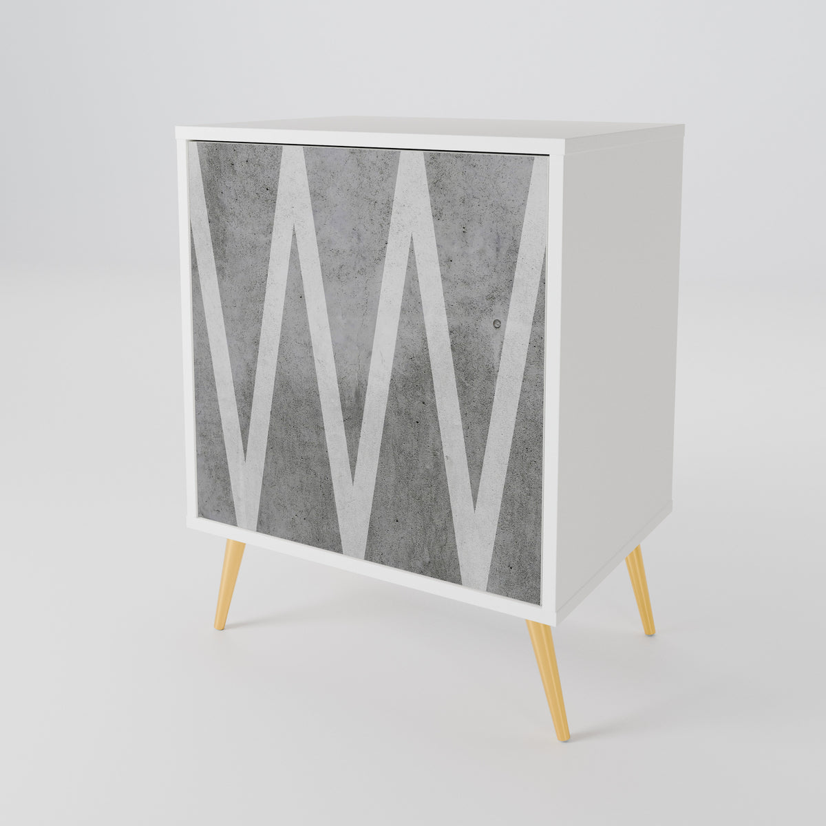 SOLID ZIG ZAG Skänk med en dörr