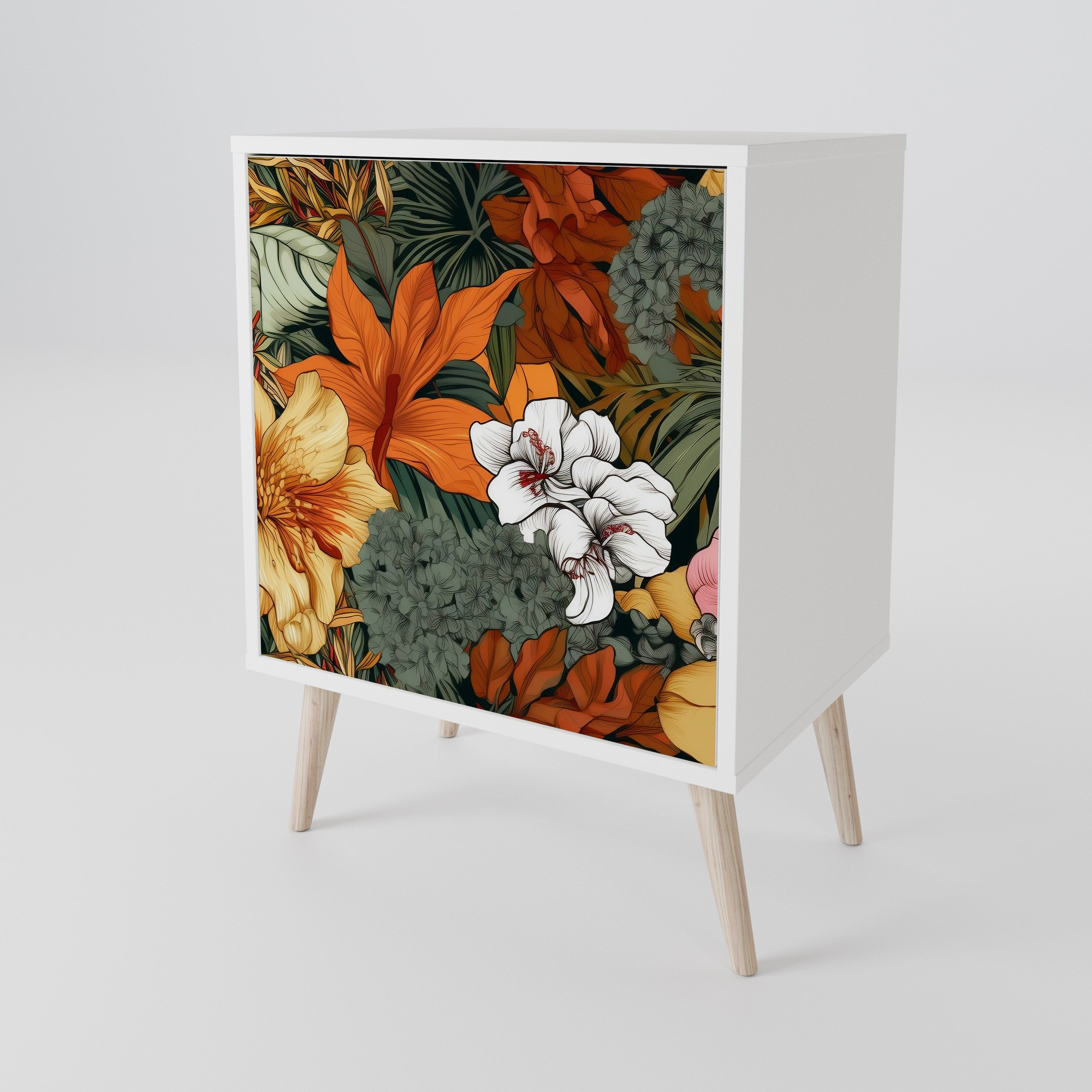 RADIANT FLORA Skänk med en dörr