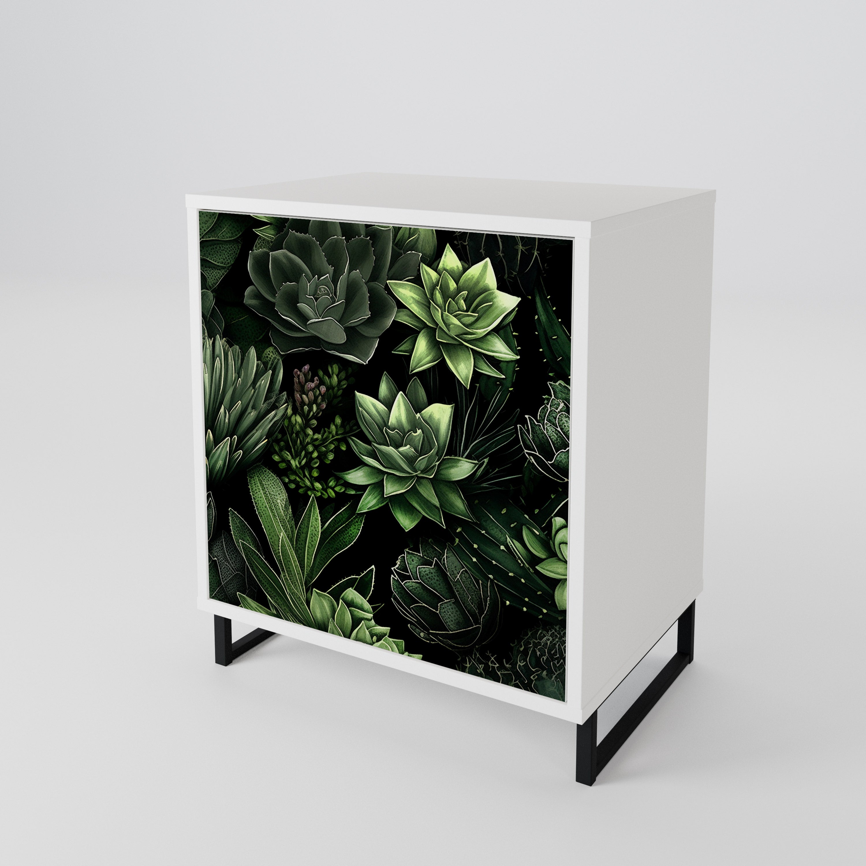 SUCCULENT JUNGLE Skänk med en dörr