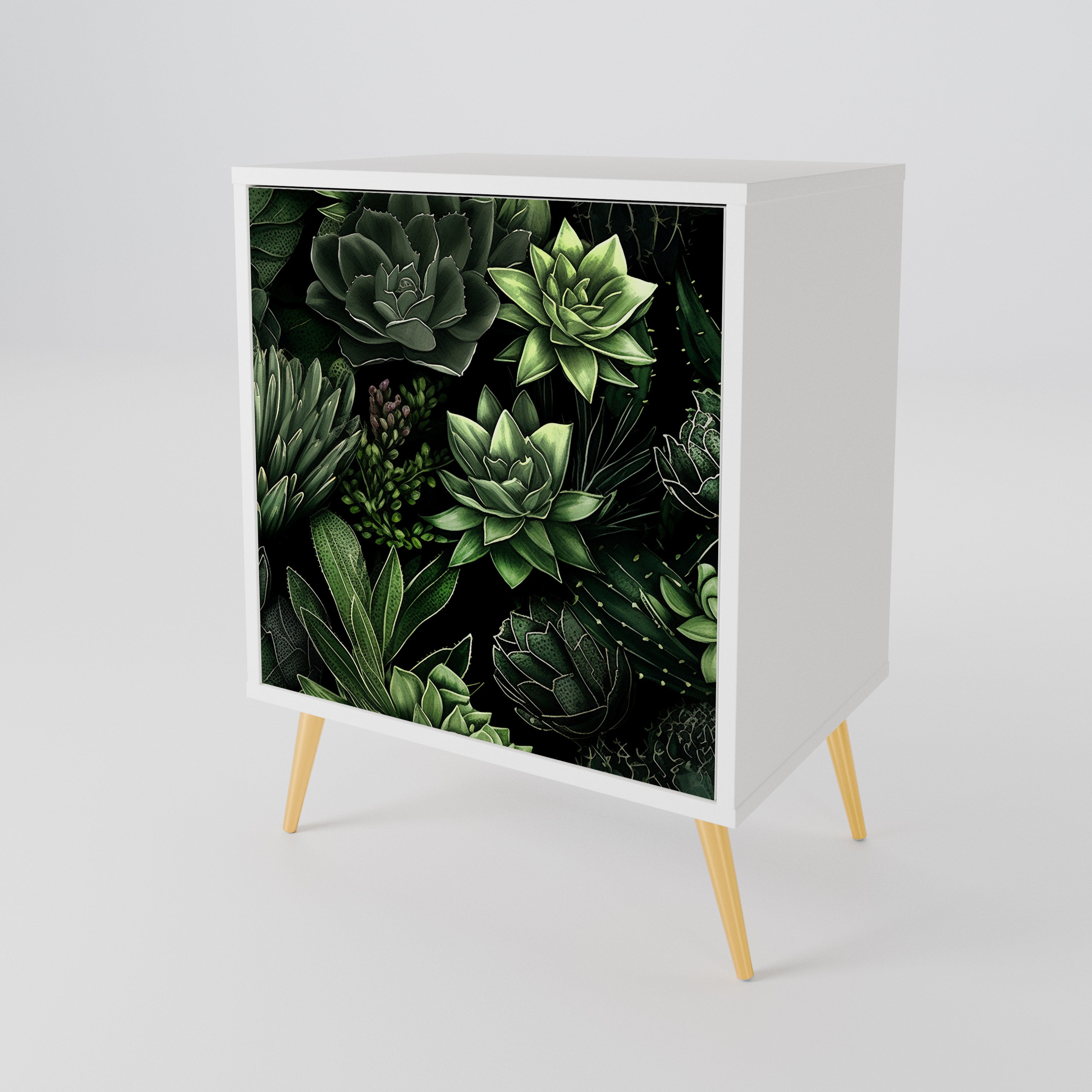SUCCULENT JUNGLE Skänk med en dörr