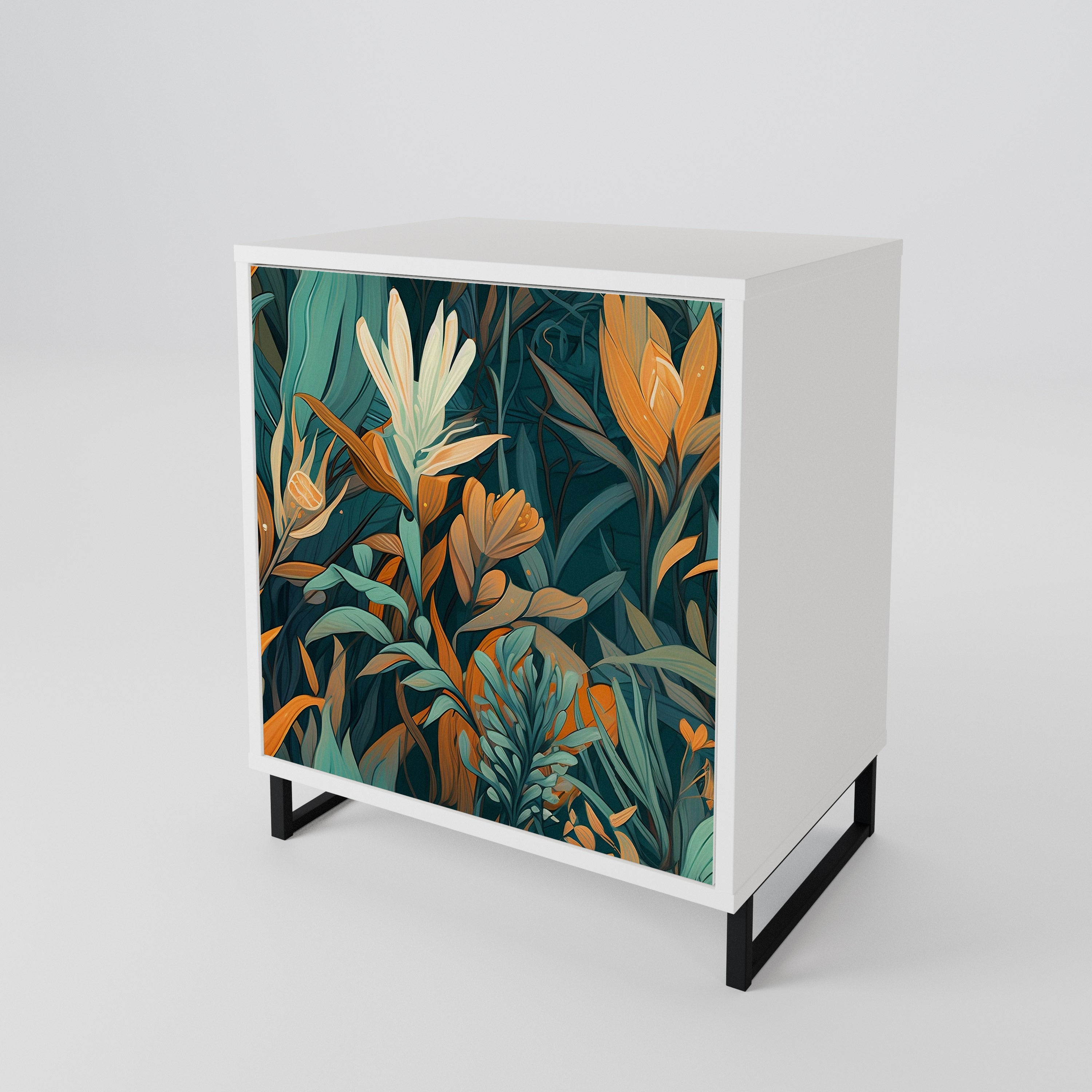 FLORAL SERENITY Skänk med en dörr