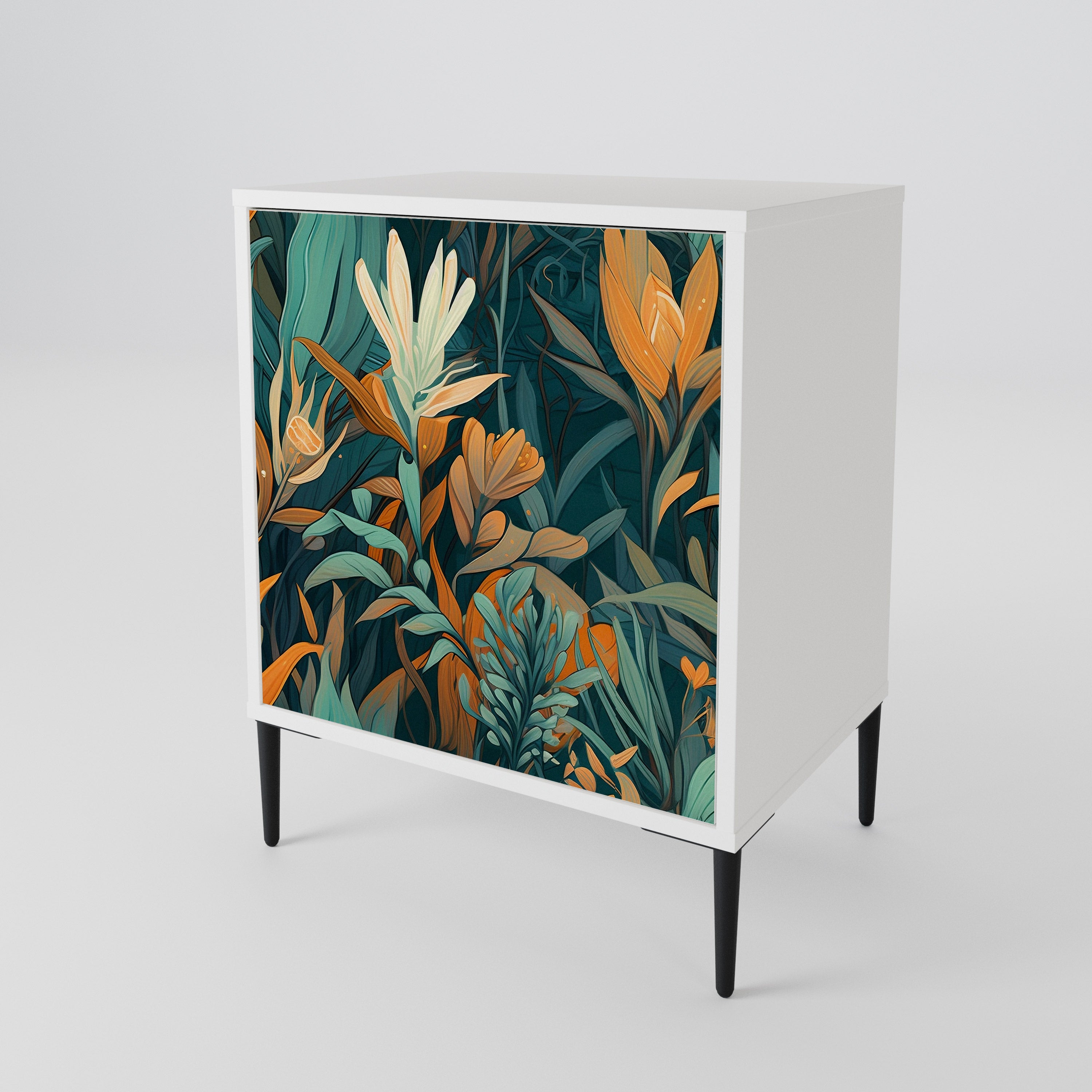 FLORAL SERENITY Skänk med en dörr