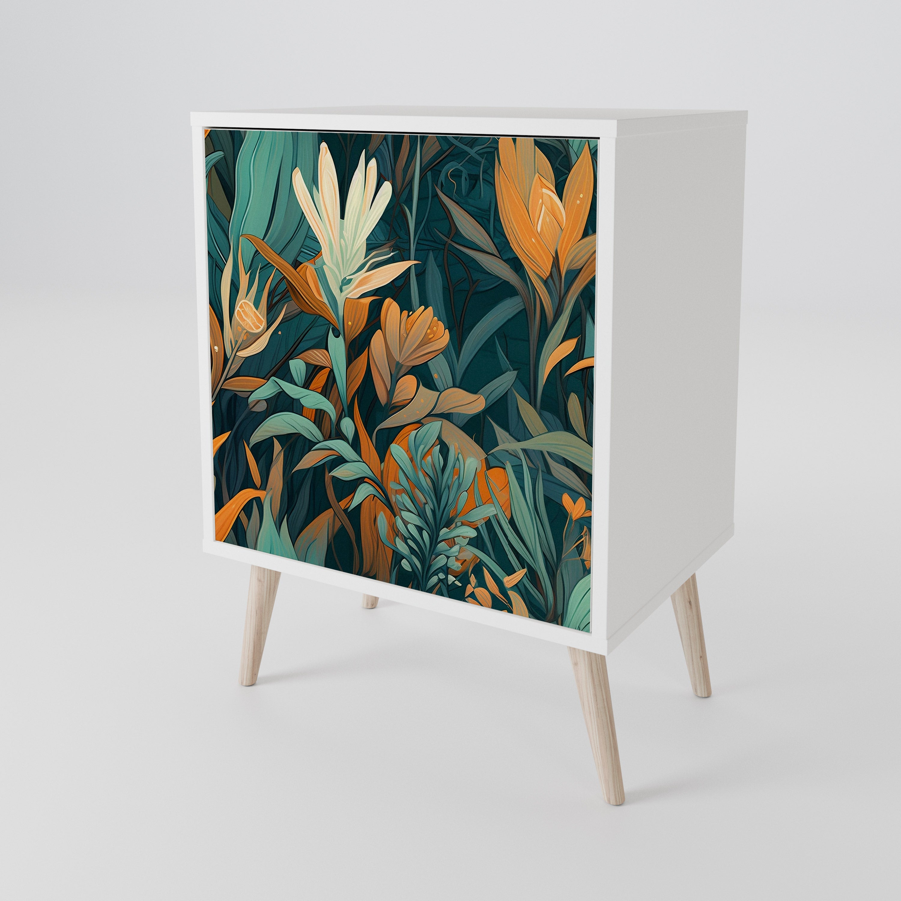 FLORAL SERENITY Skänk med en dörr