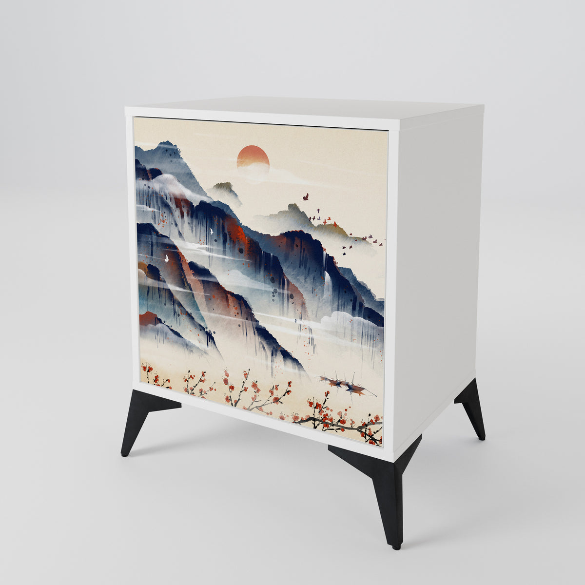 JAPANESE LANDSCAPE Skänk med en dörr