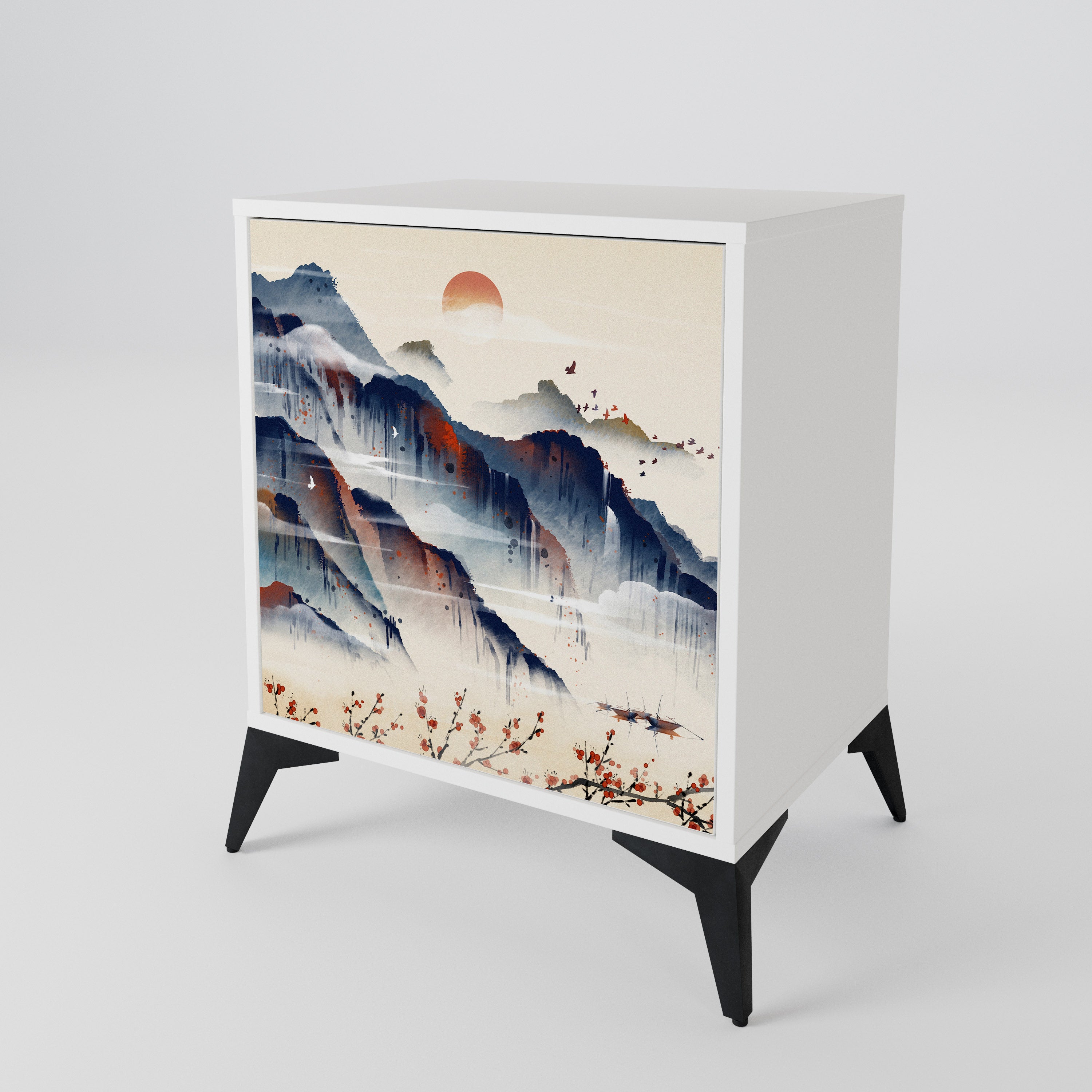 JAPANESE LANDSCAPE Skänk med en dörr