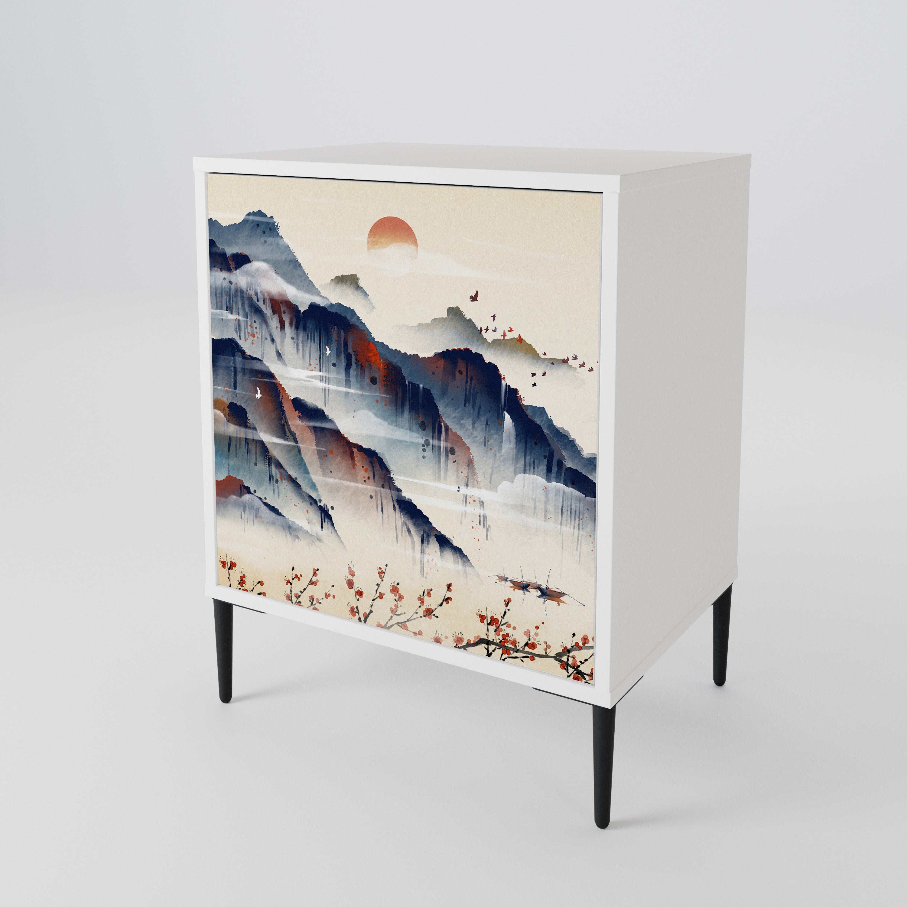 JAPANESE LANDSCAPE Skänk med en dörr