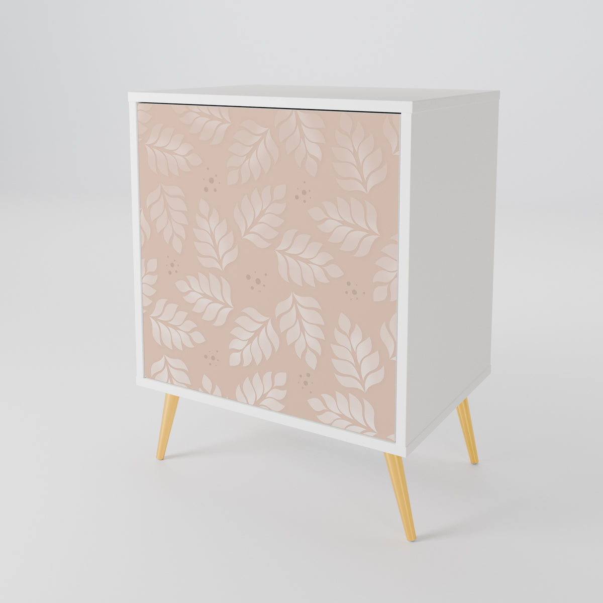 LEAVES ON BEIGE Skänk med en dörr