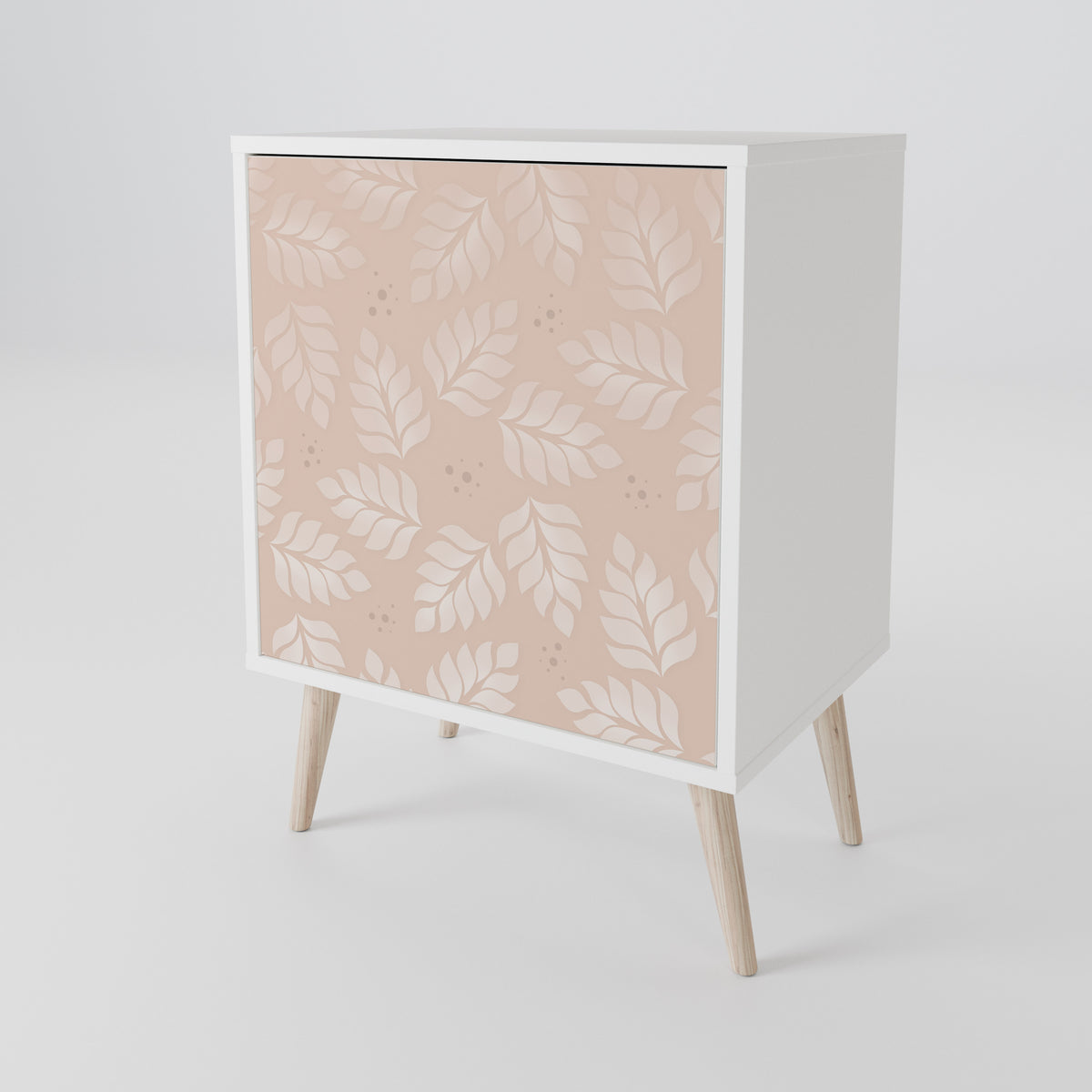 LEAVES ON BEIGE Skänk med en dörr