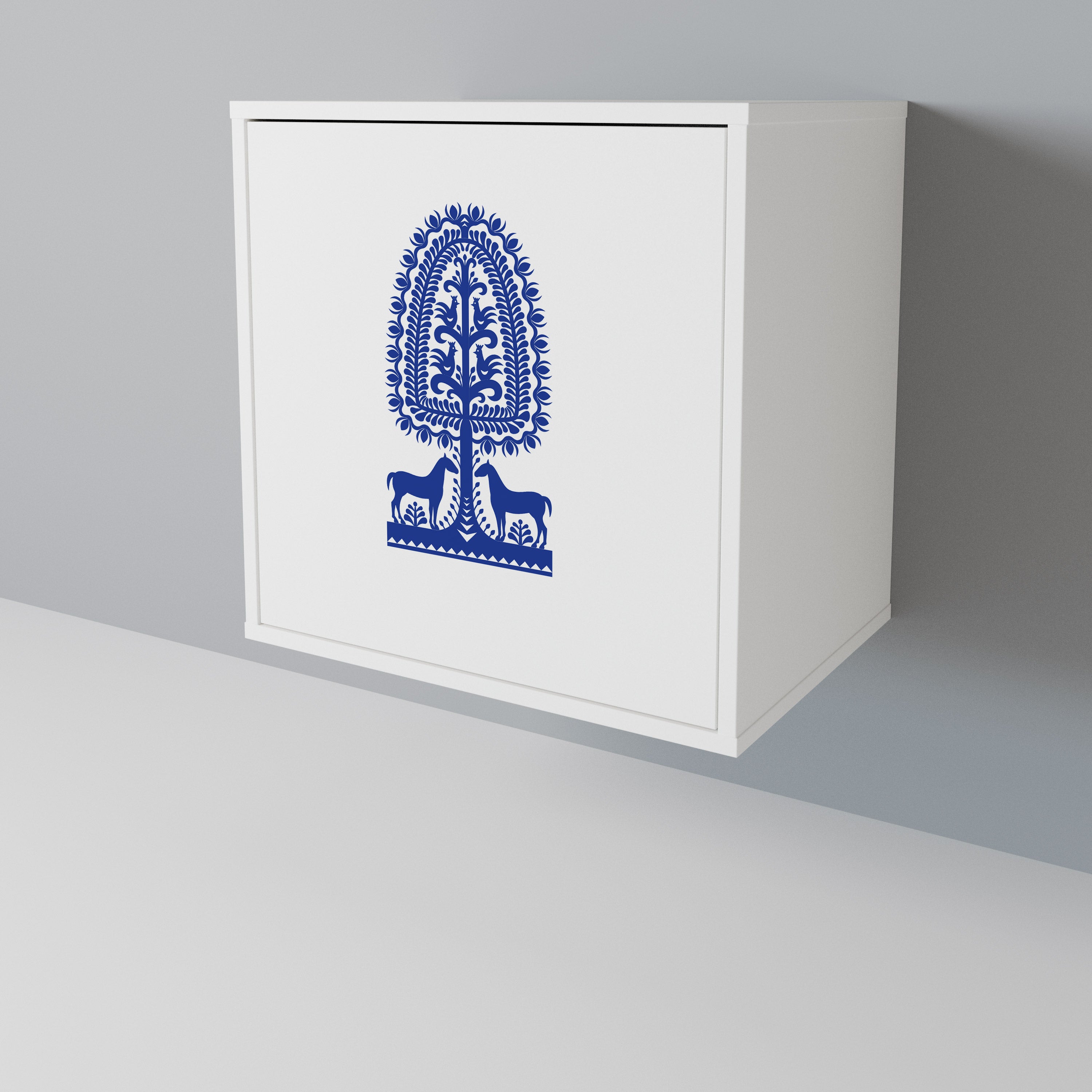 POLISH FOLK ART Skänk med en dörr