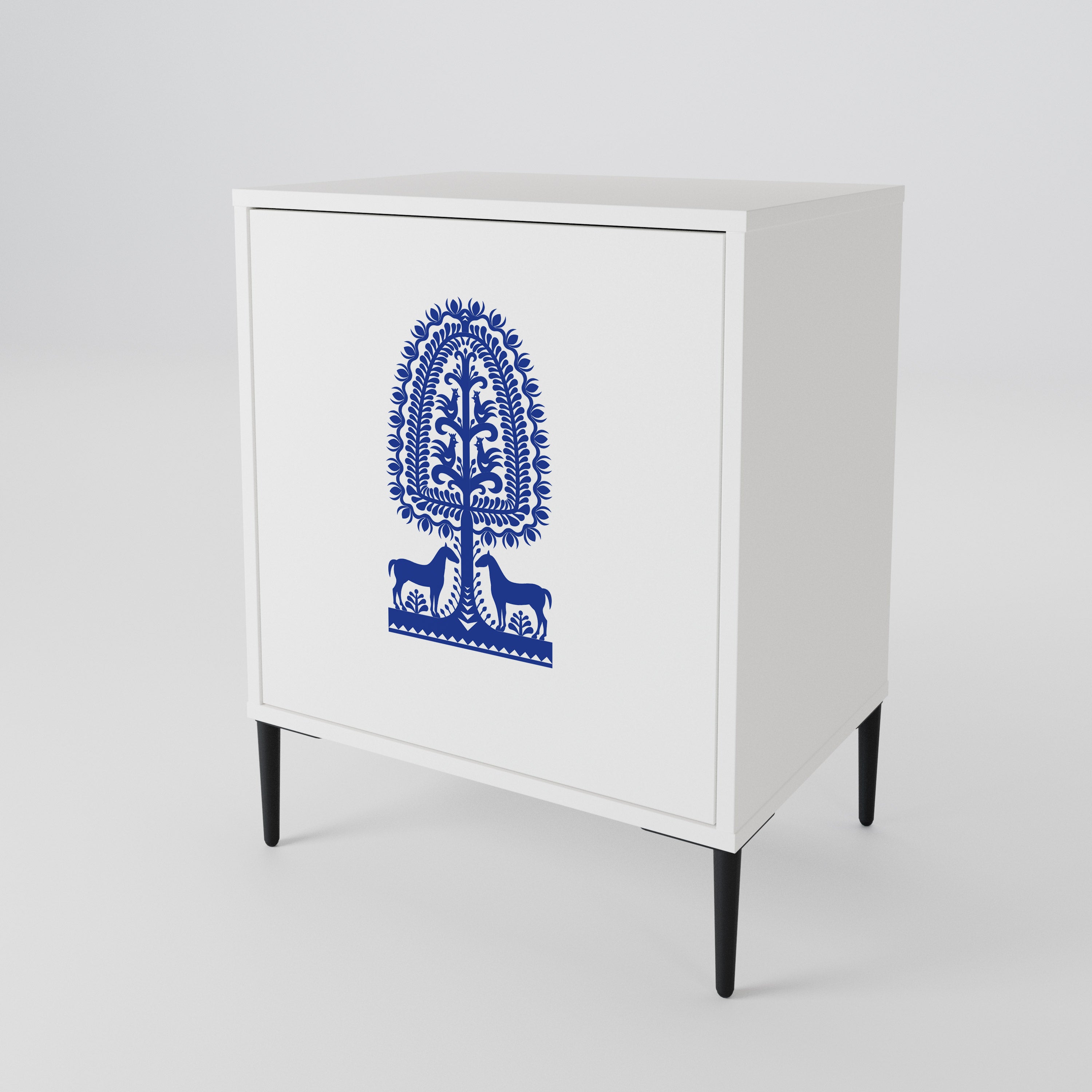 POLISH FOLK ART Skänk med en dörr