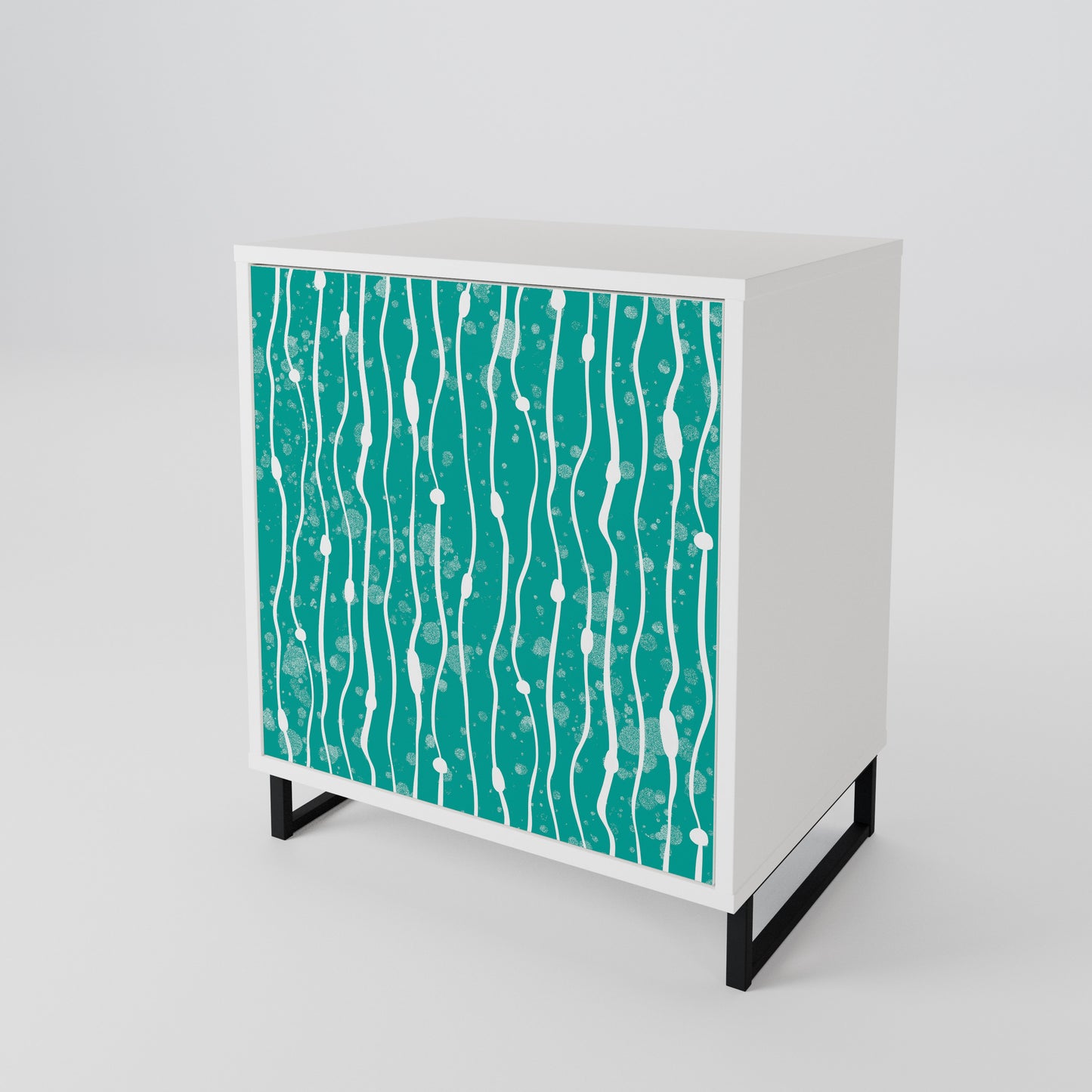 TURQUOISE RAIN Skänk med en dörr
