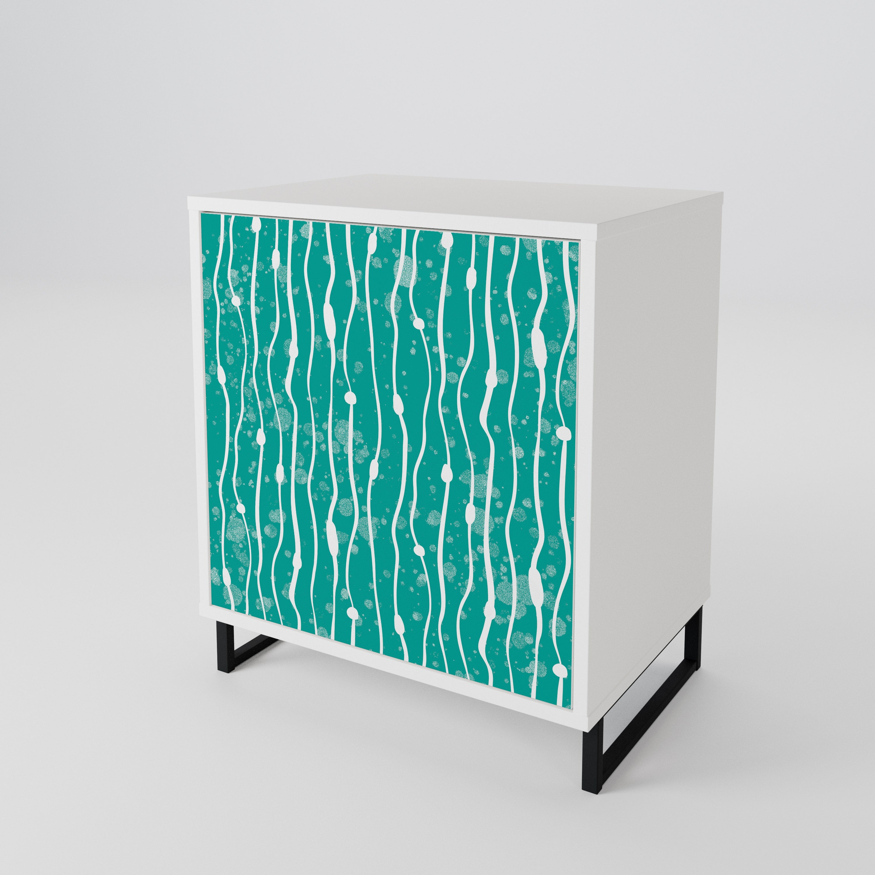 TURQUOISE RAIN Skänk med en dörr