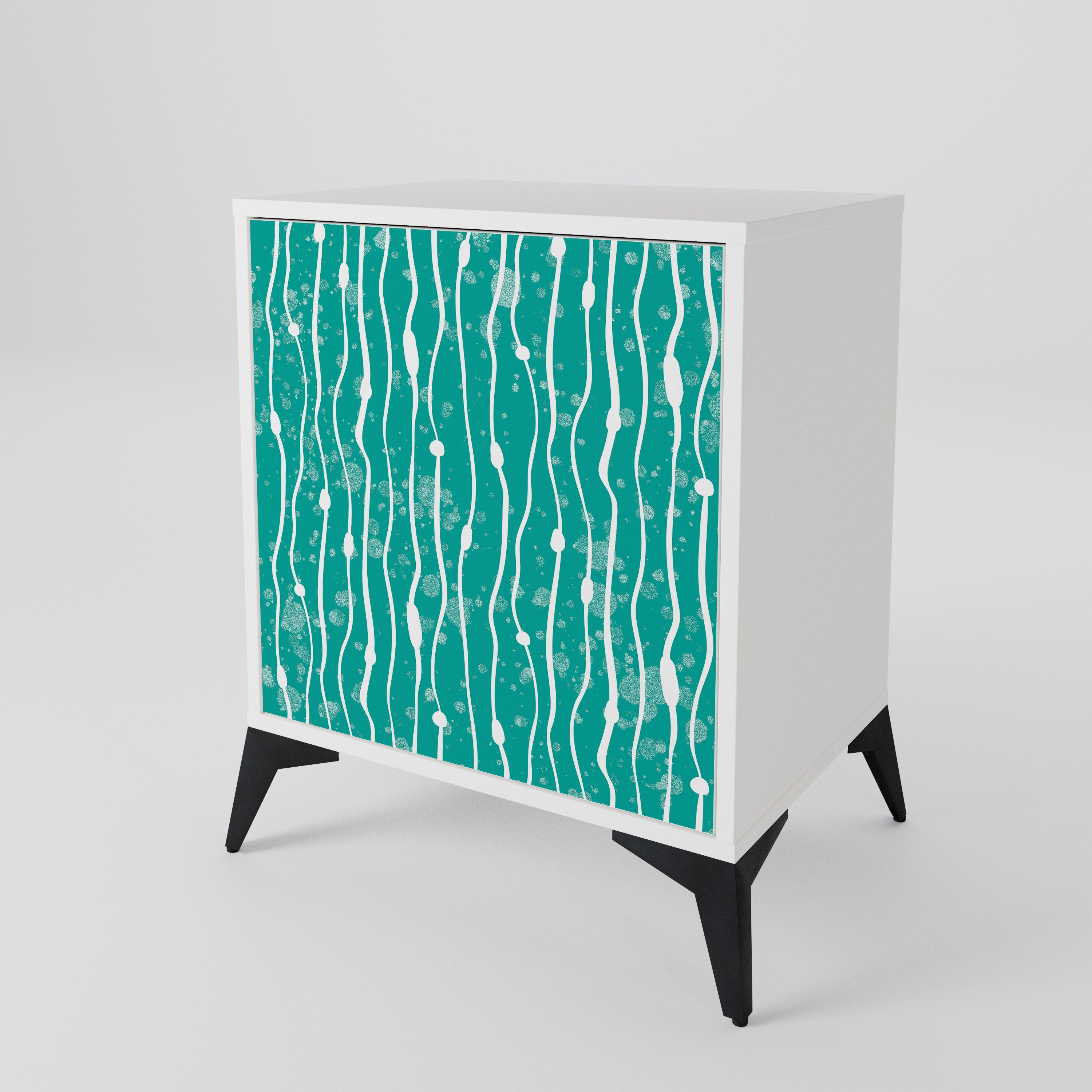 TURQUOISE RAIN Skänk med en dörr