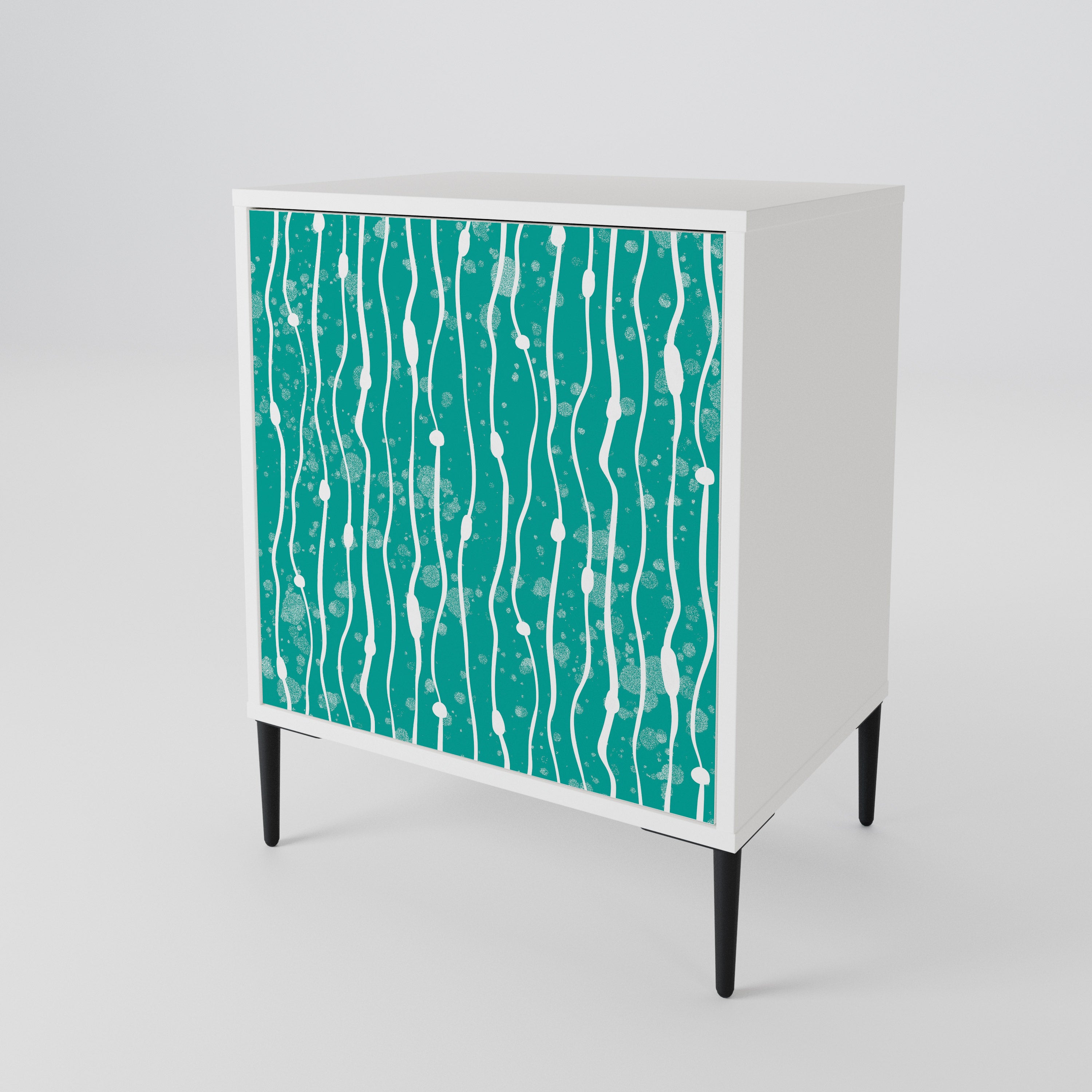 TURQUOISE RAIN Skänk med en dörr