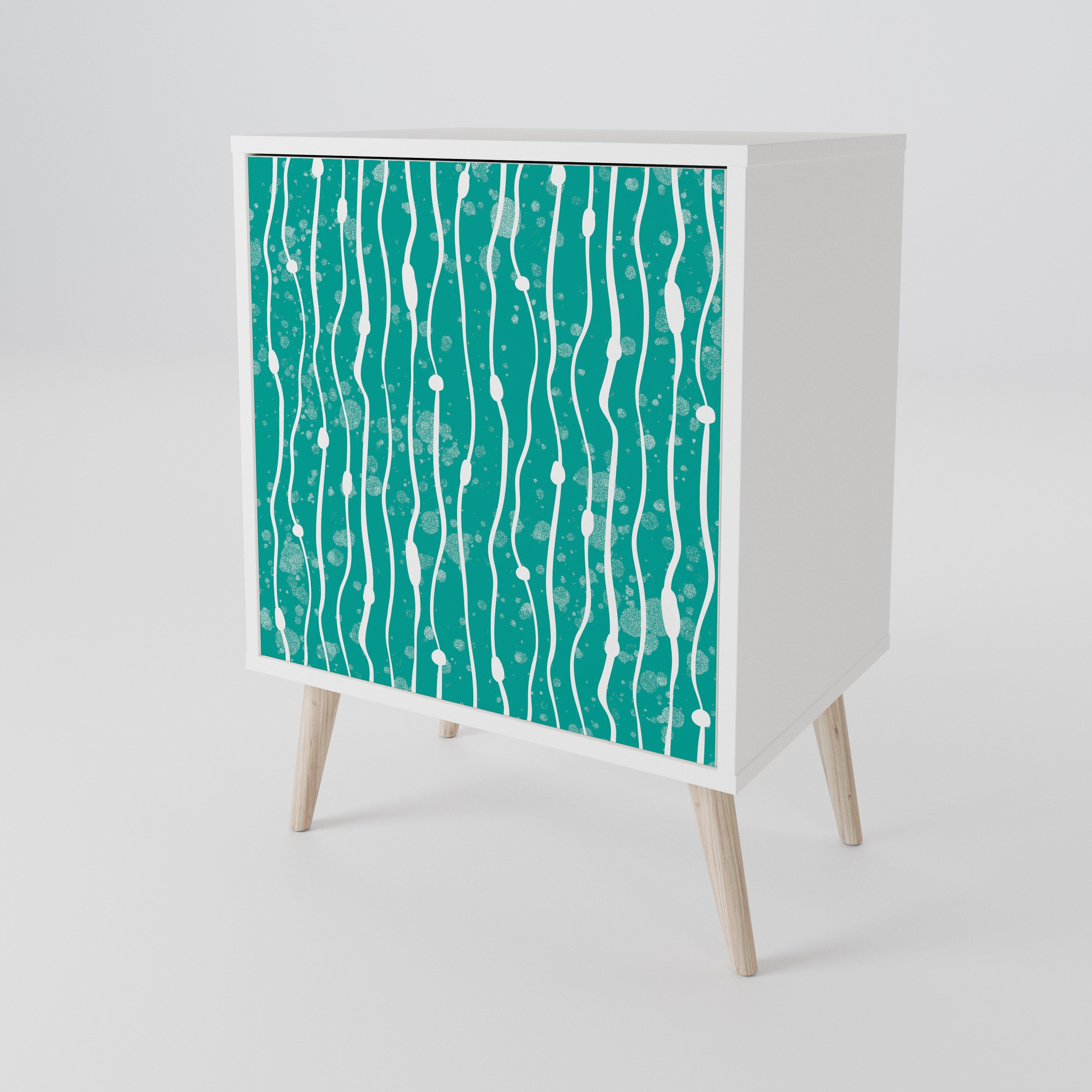 TURQUOISE RAIN Skänk med en dörr