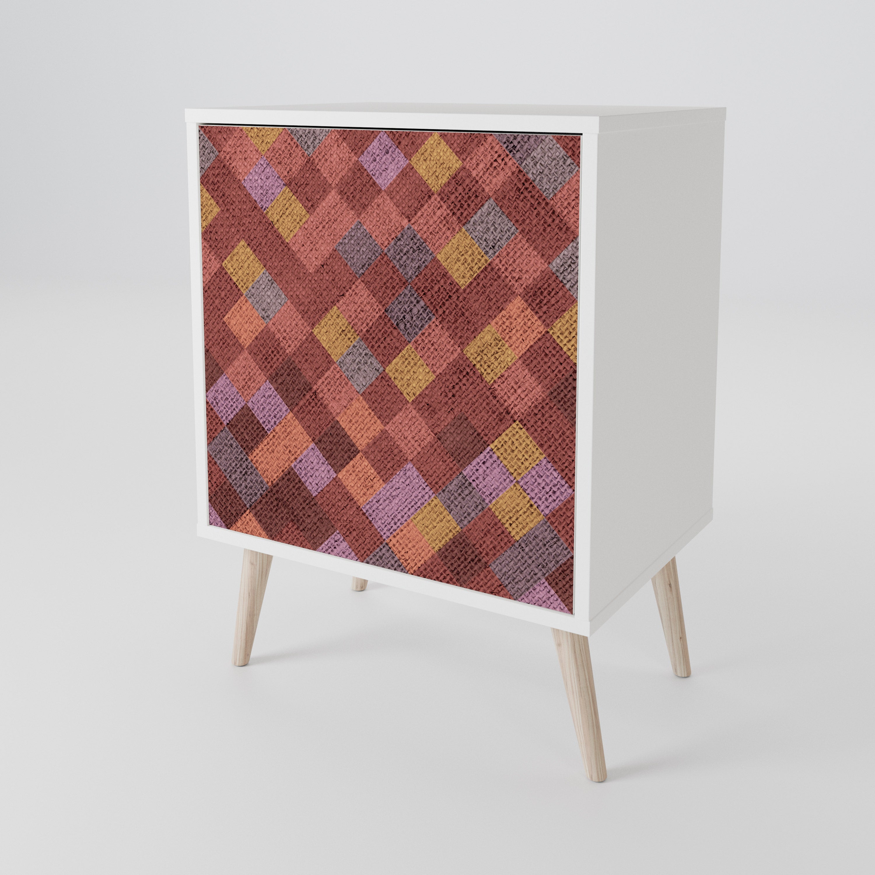 PAINTED SQUARES Skänk med en dörr