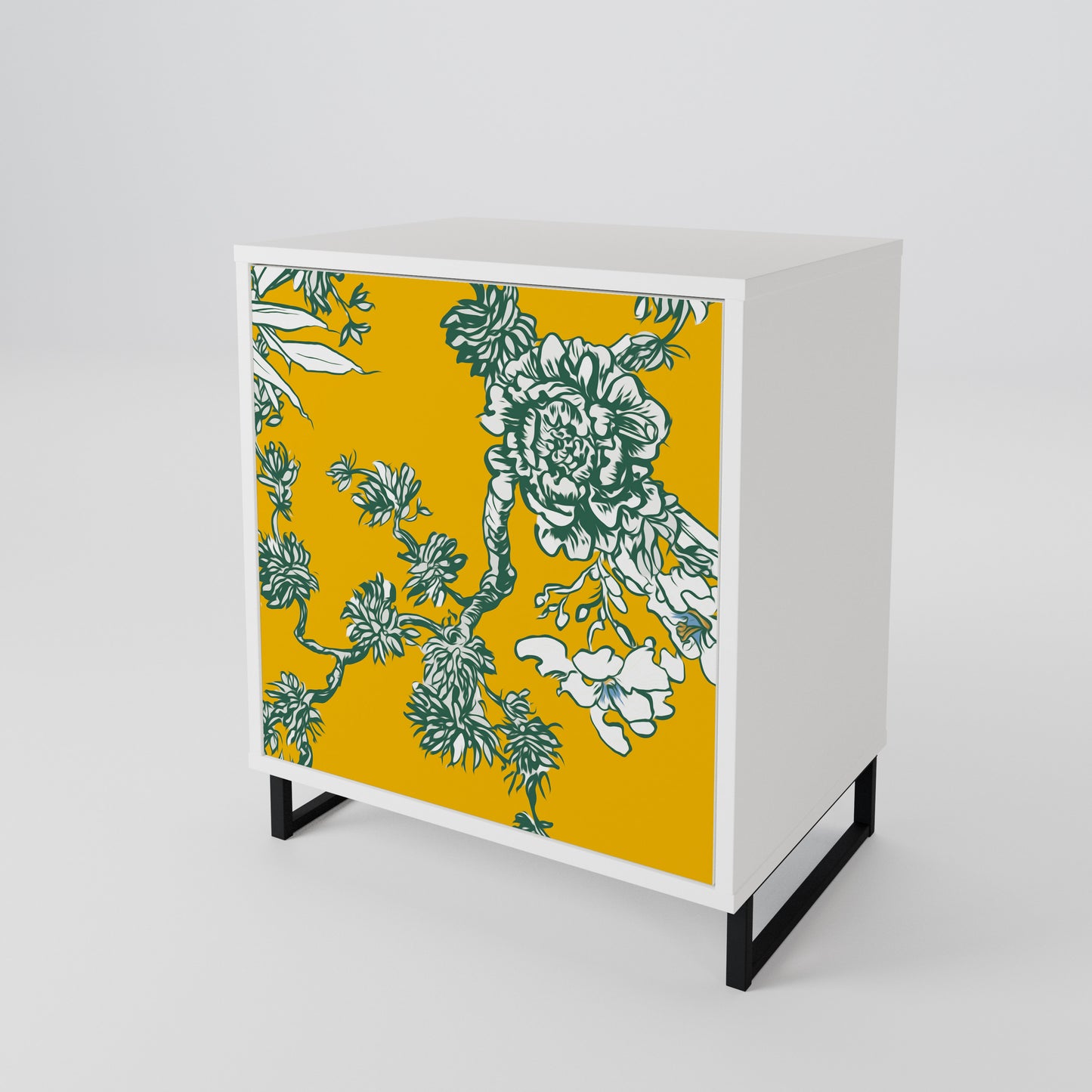 YELLOW CHINOISERIE Skänk med en dörr