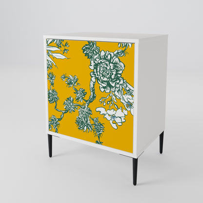 YELLOW CHINOISERIE Skänk med en dörr