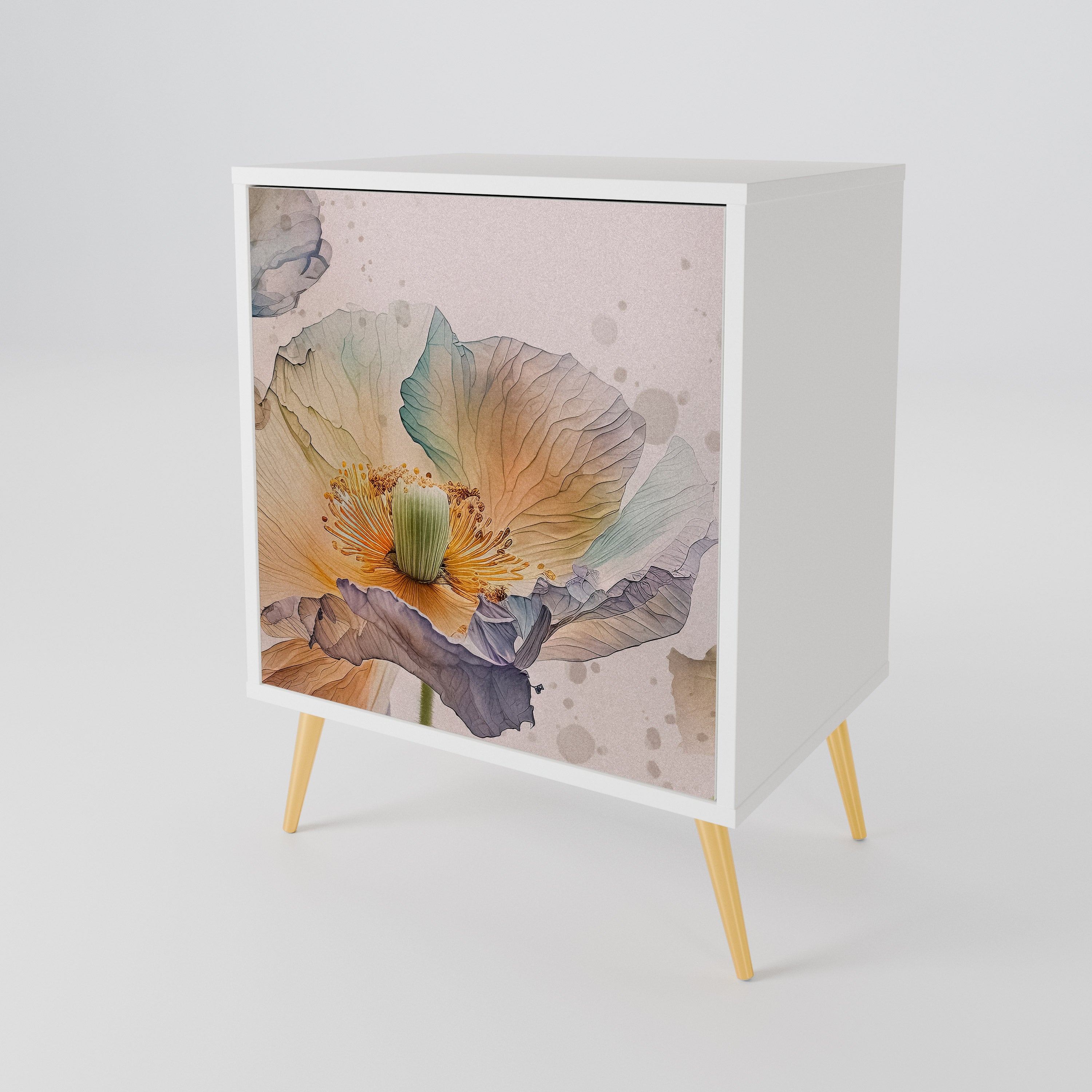 SOFTEN POPPY Skänk med en dörr