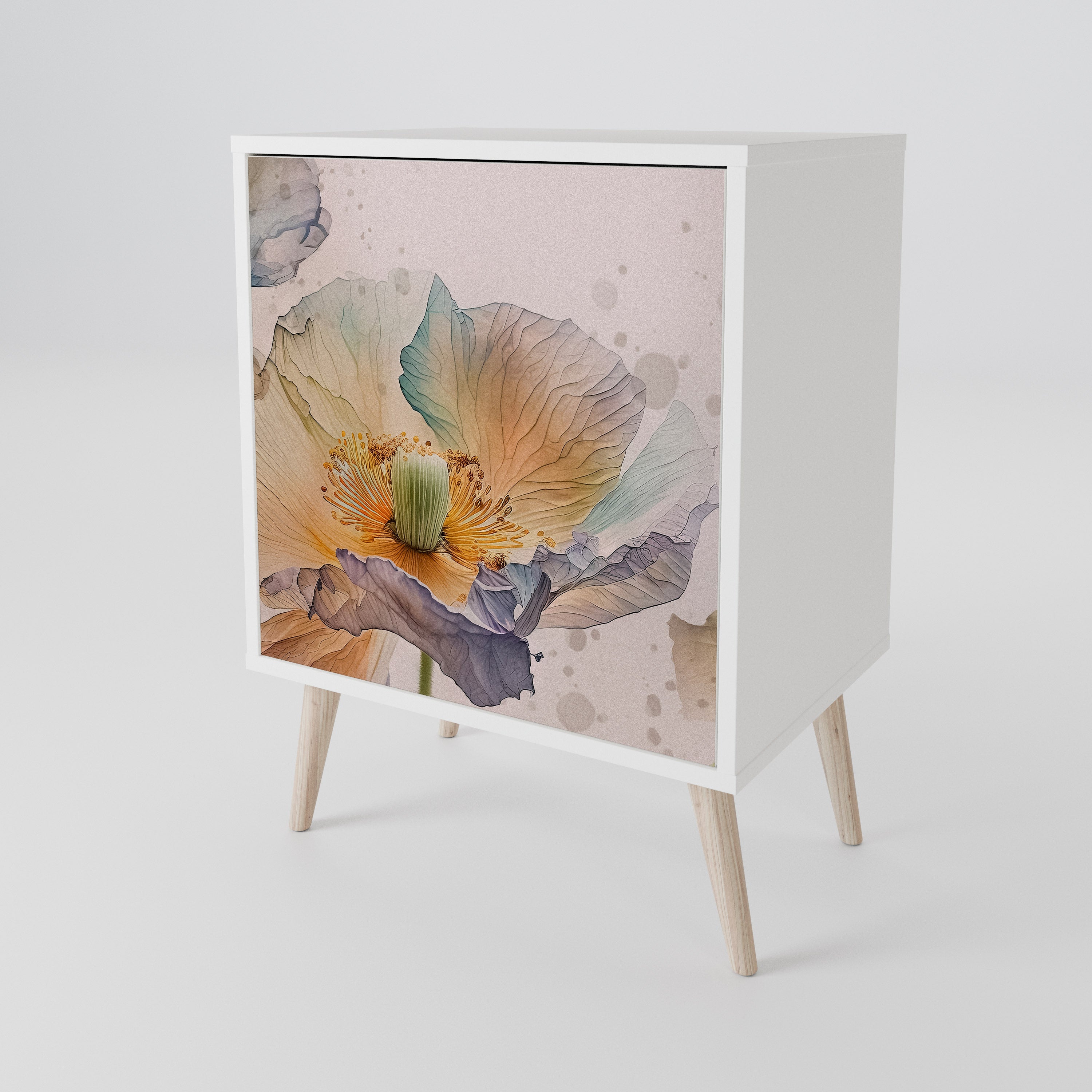 SOFTEN POPPY Skänk med en dörr