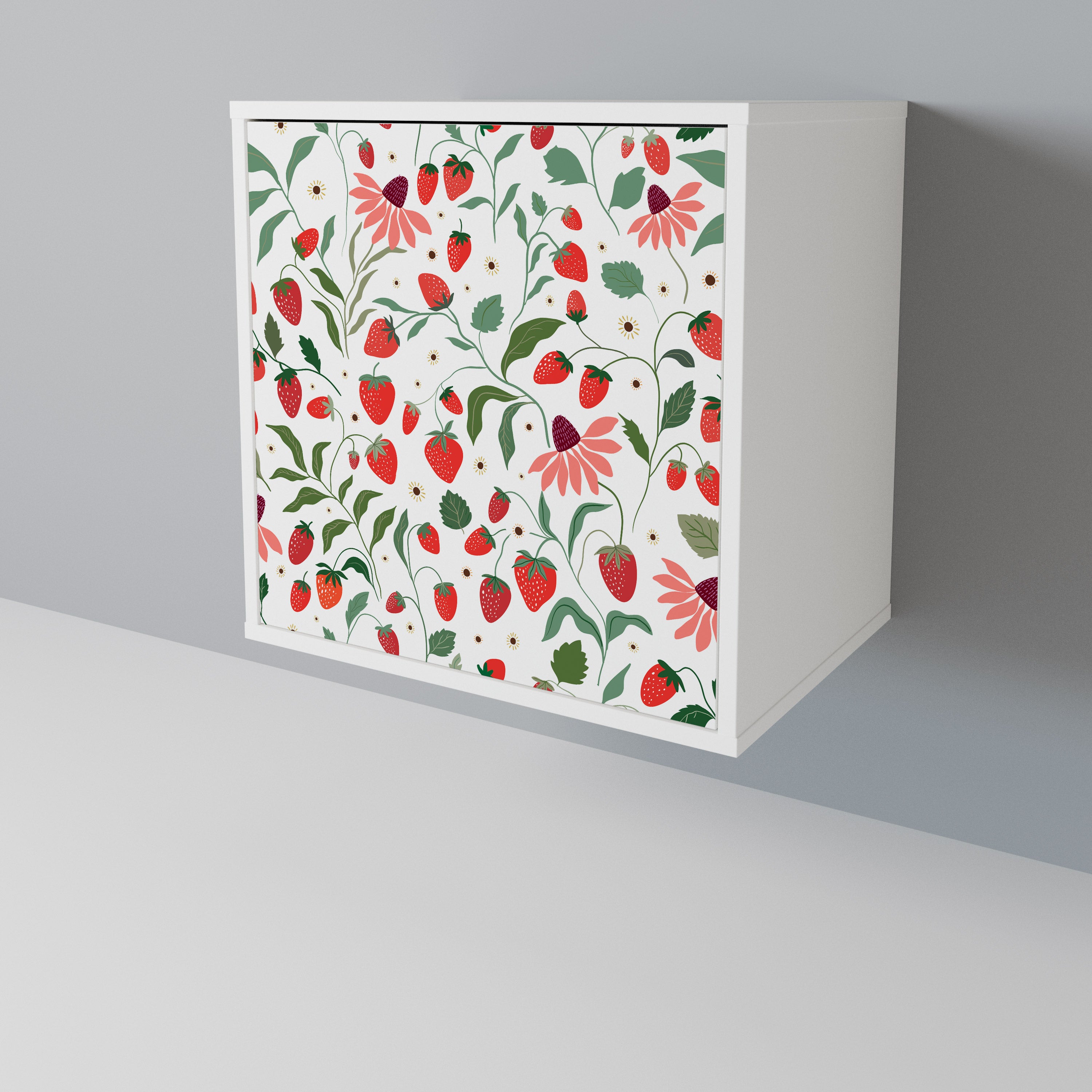 FLOWERS AND STRAWBERRIES 1-Door Sideboard