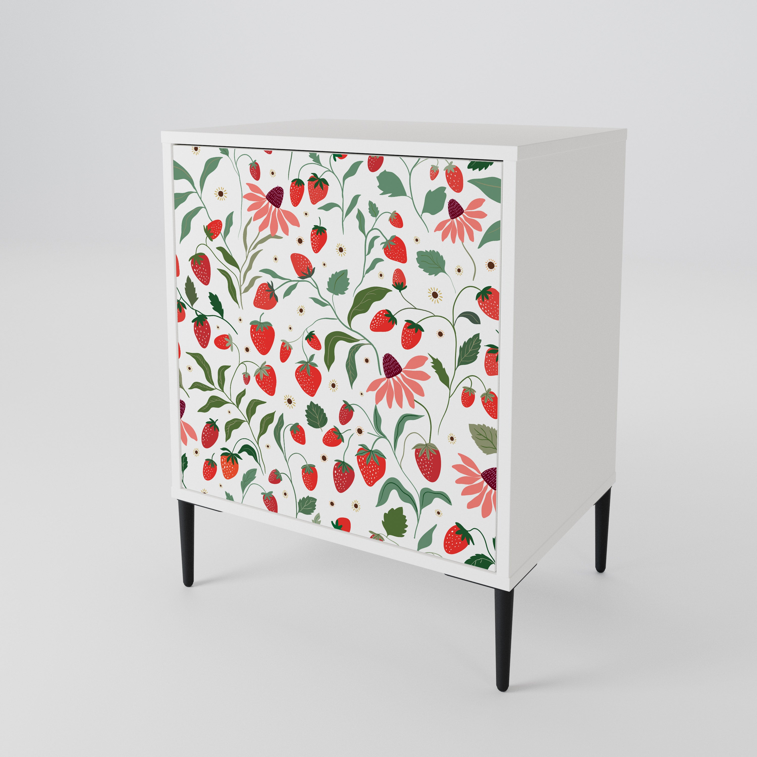 FLOWERS AND STRAWBERRIES 1-Door Sideboard